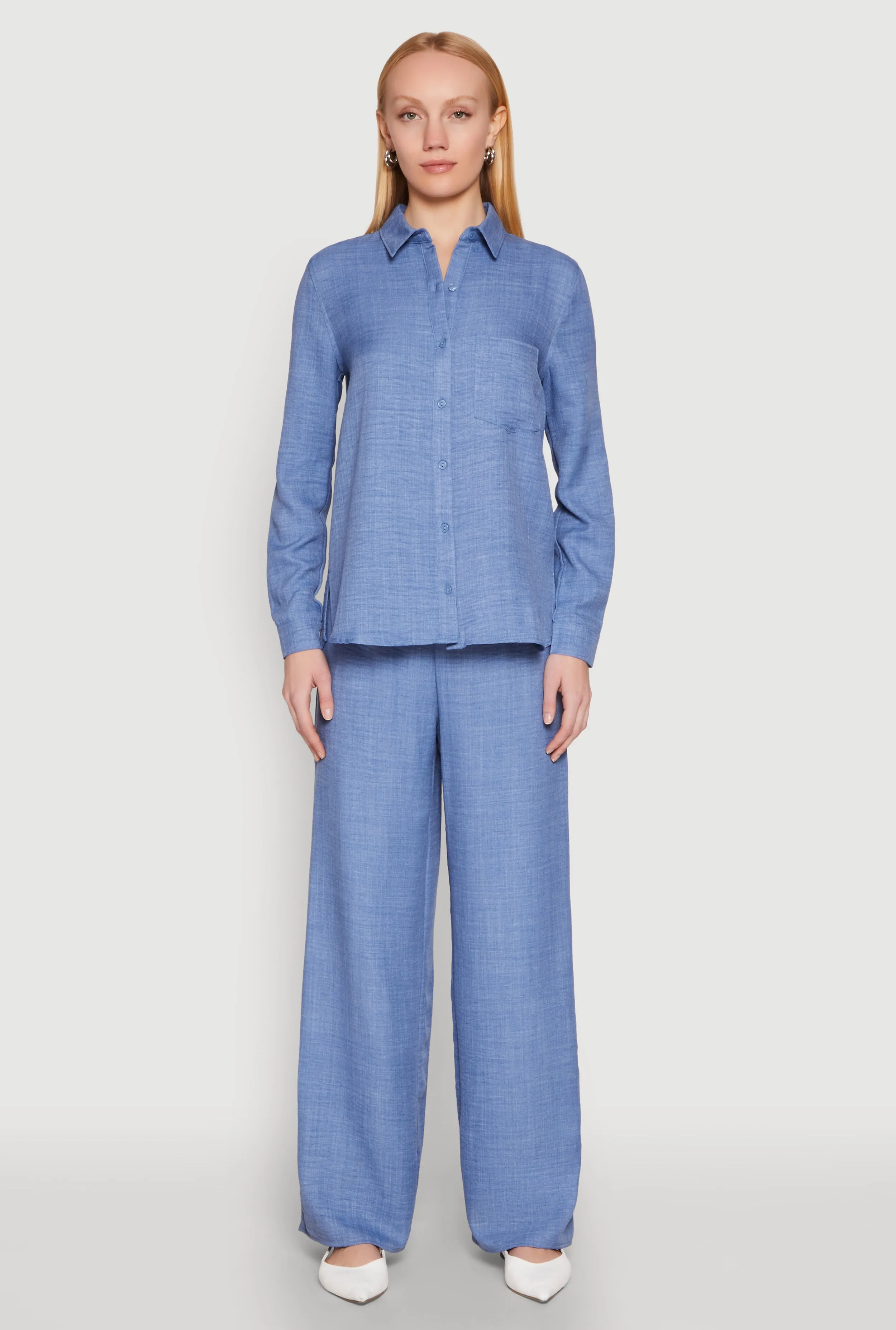 Linen High Waisted Wide Leg Pants sold by Rainbow