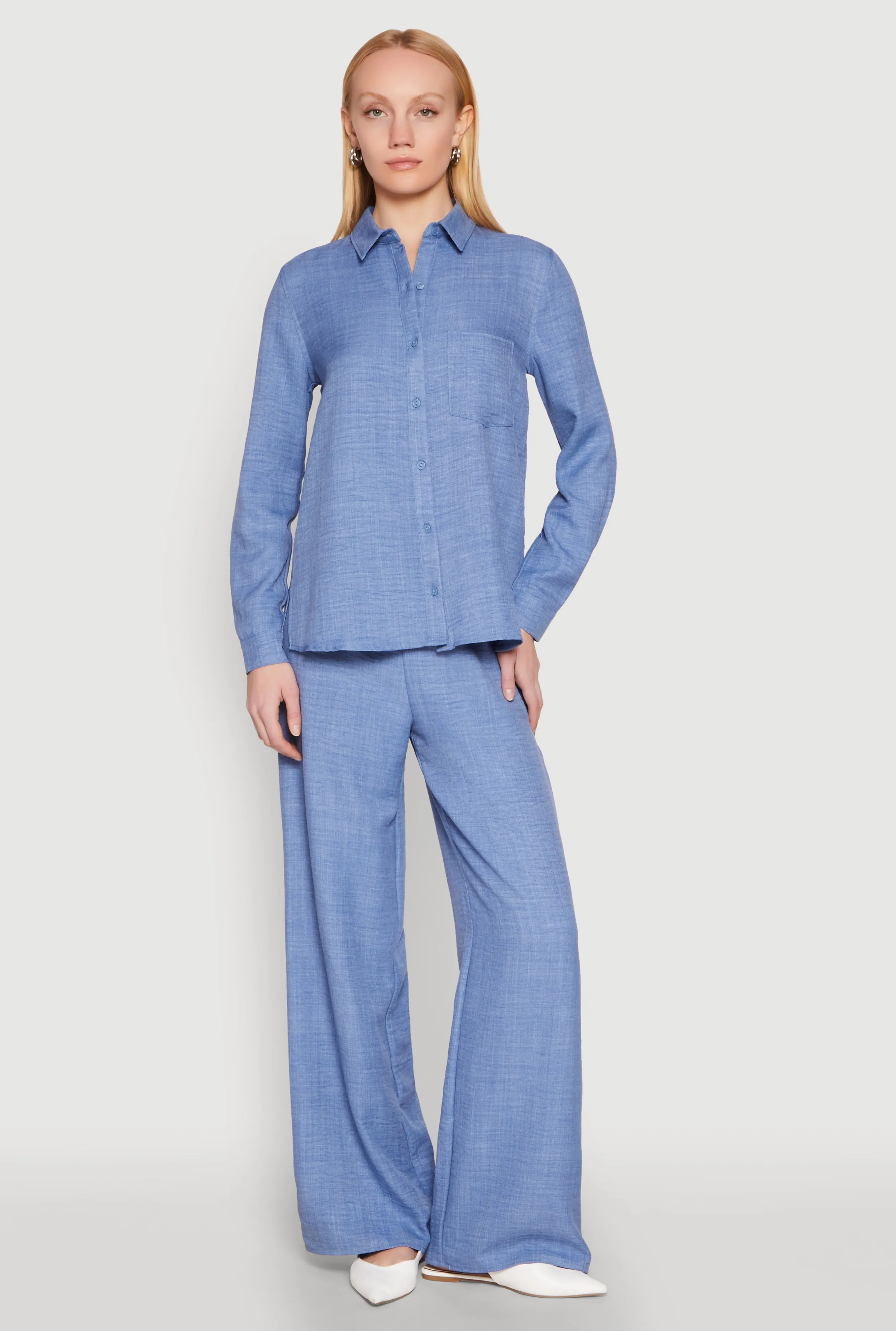 Linen High Waisted Wide Leg Pants sold by Rainbow product image thumbnail 2