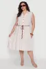 Plus Size Linen Sleeveless Button Front Dress sold by Rainbow