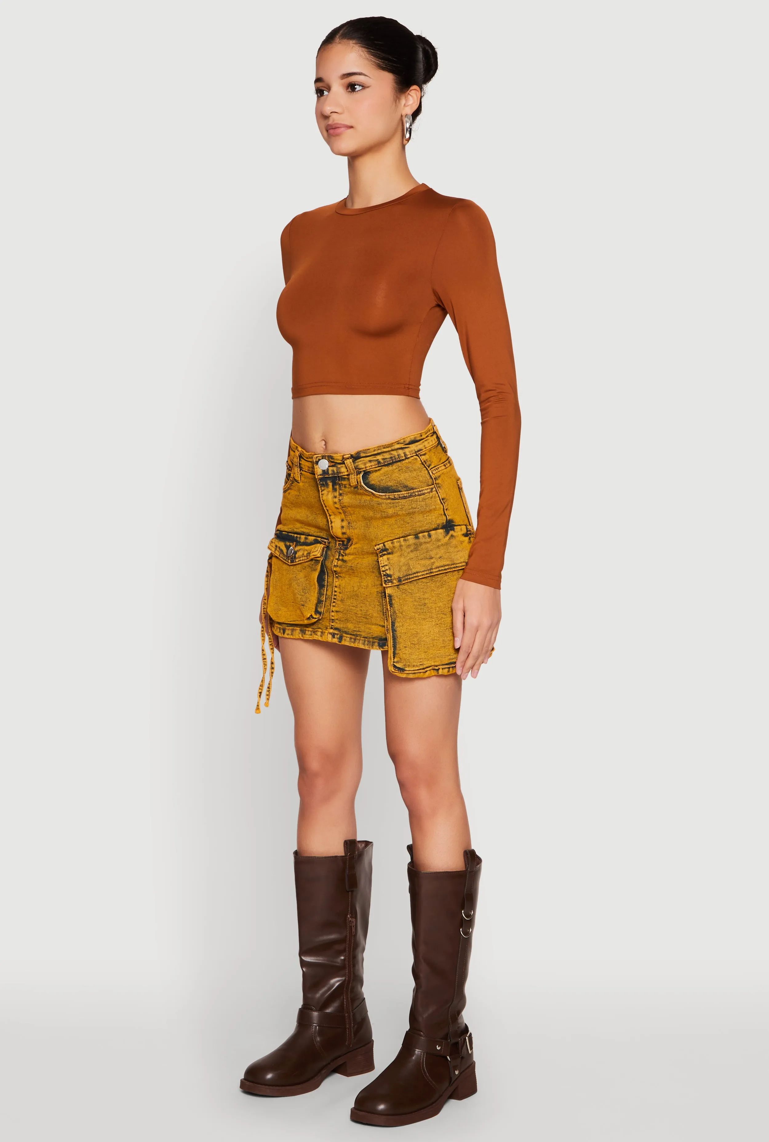 Daisy Mineral Wash Cargo Denim Skirt sold by Rainbow product image thumbnail 3