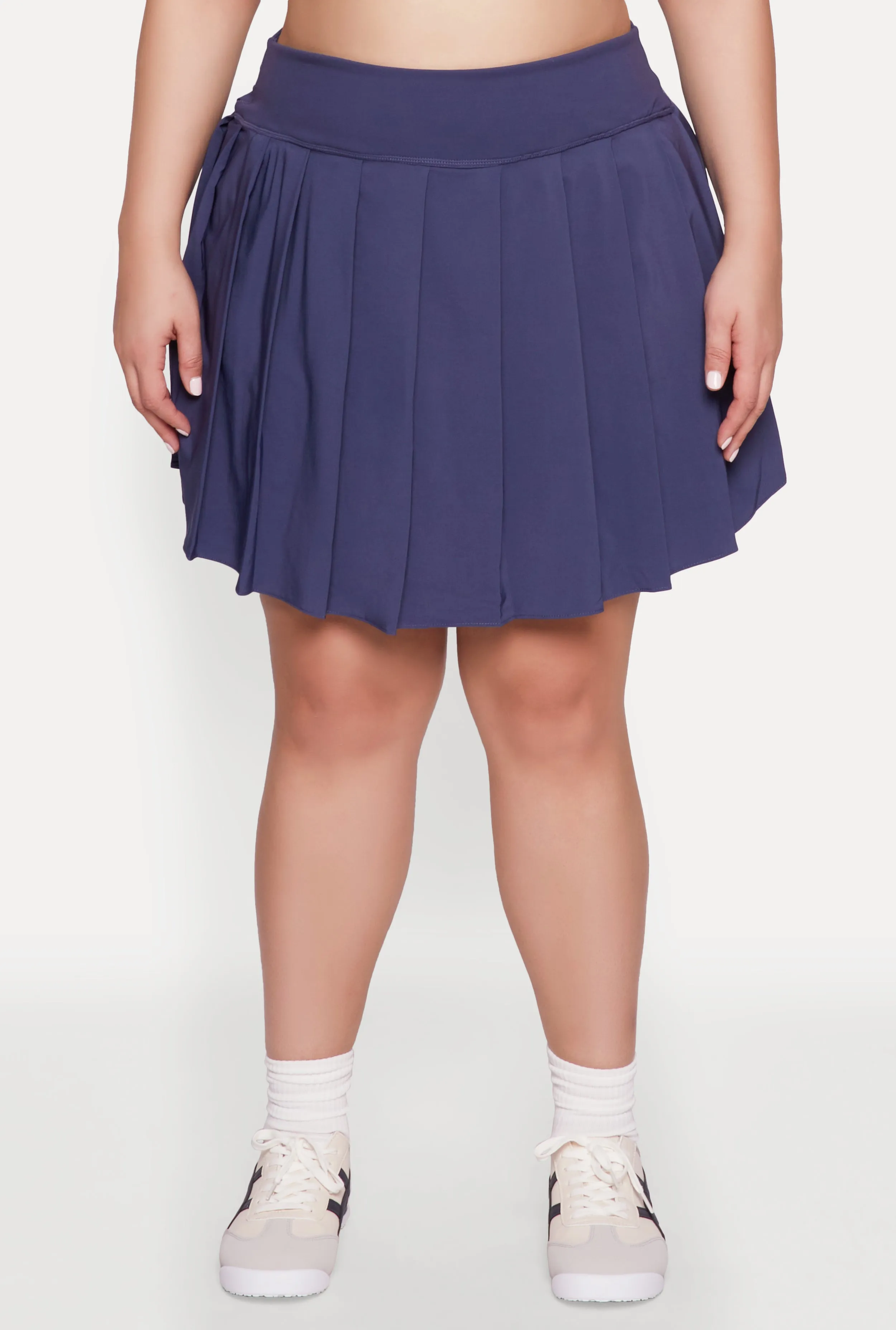 Plus Size High Waist Pleated Tennis Skirt sold by Rainbow product image thumbnail 5