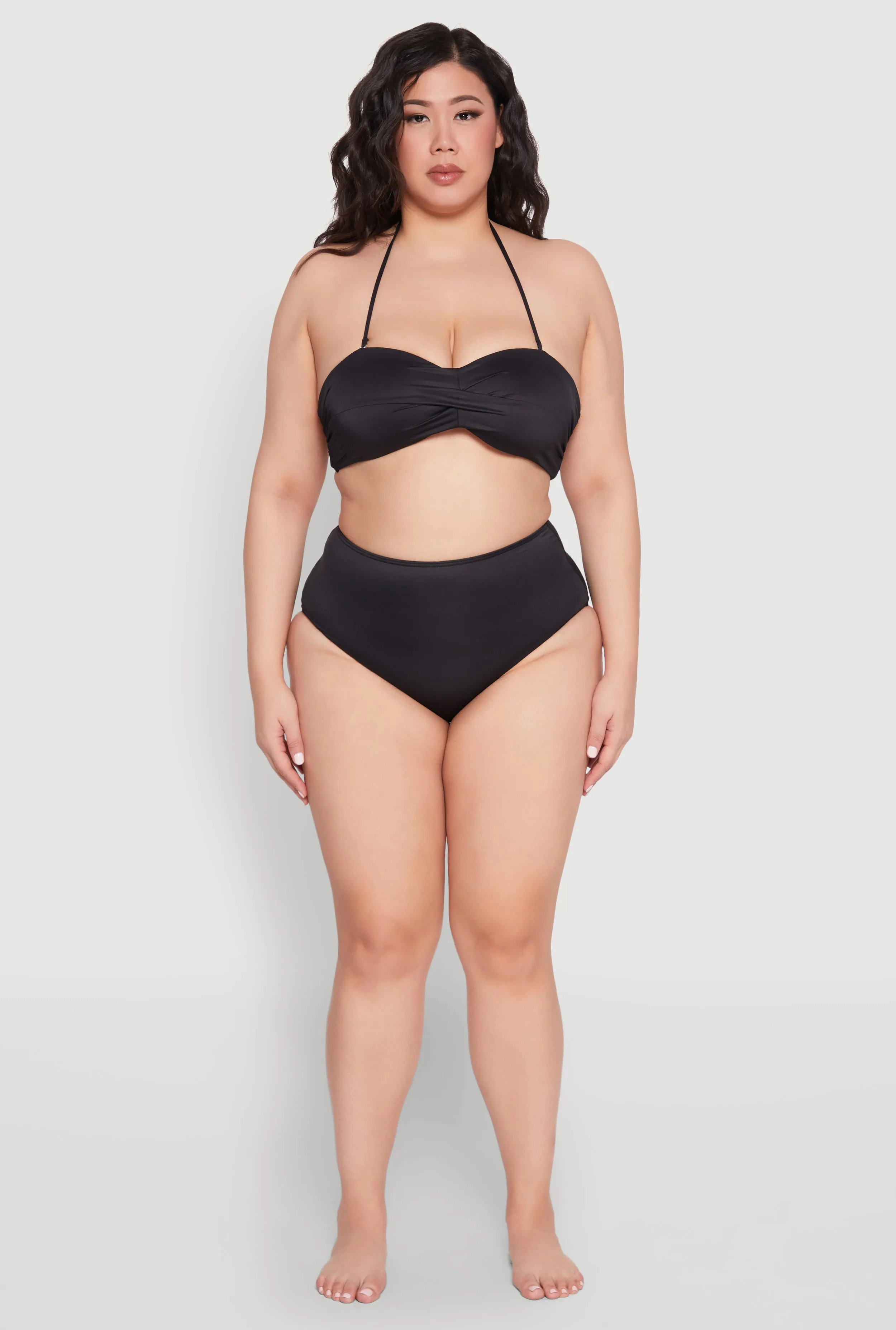 Plus Size Solid High Waisted Bikini Bottoms sold by Rainbow product image thumbnail 3
