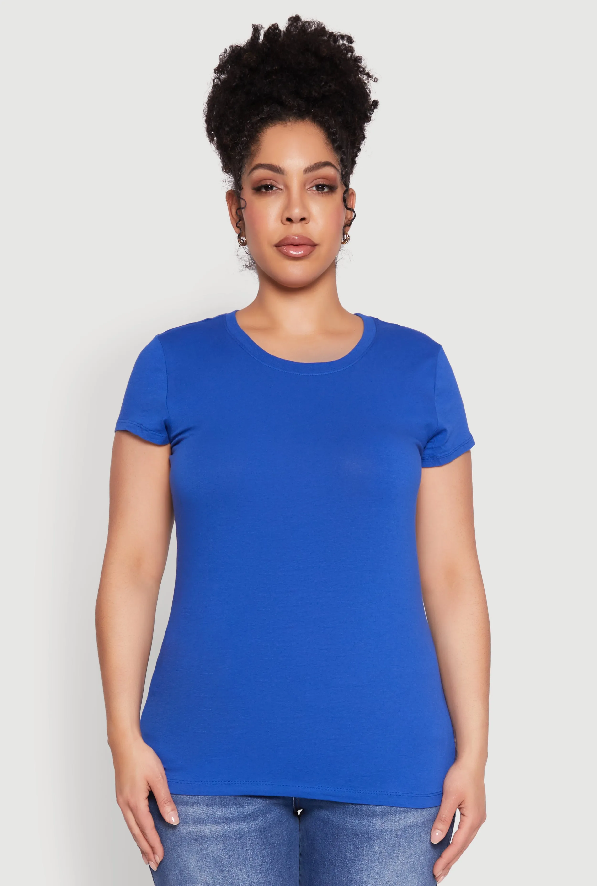 Plus Size Basic Crew Neck Tee sold by Rainbow product image thumbnail 2