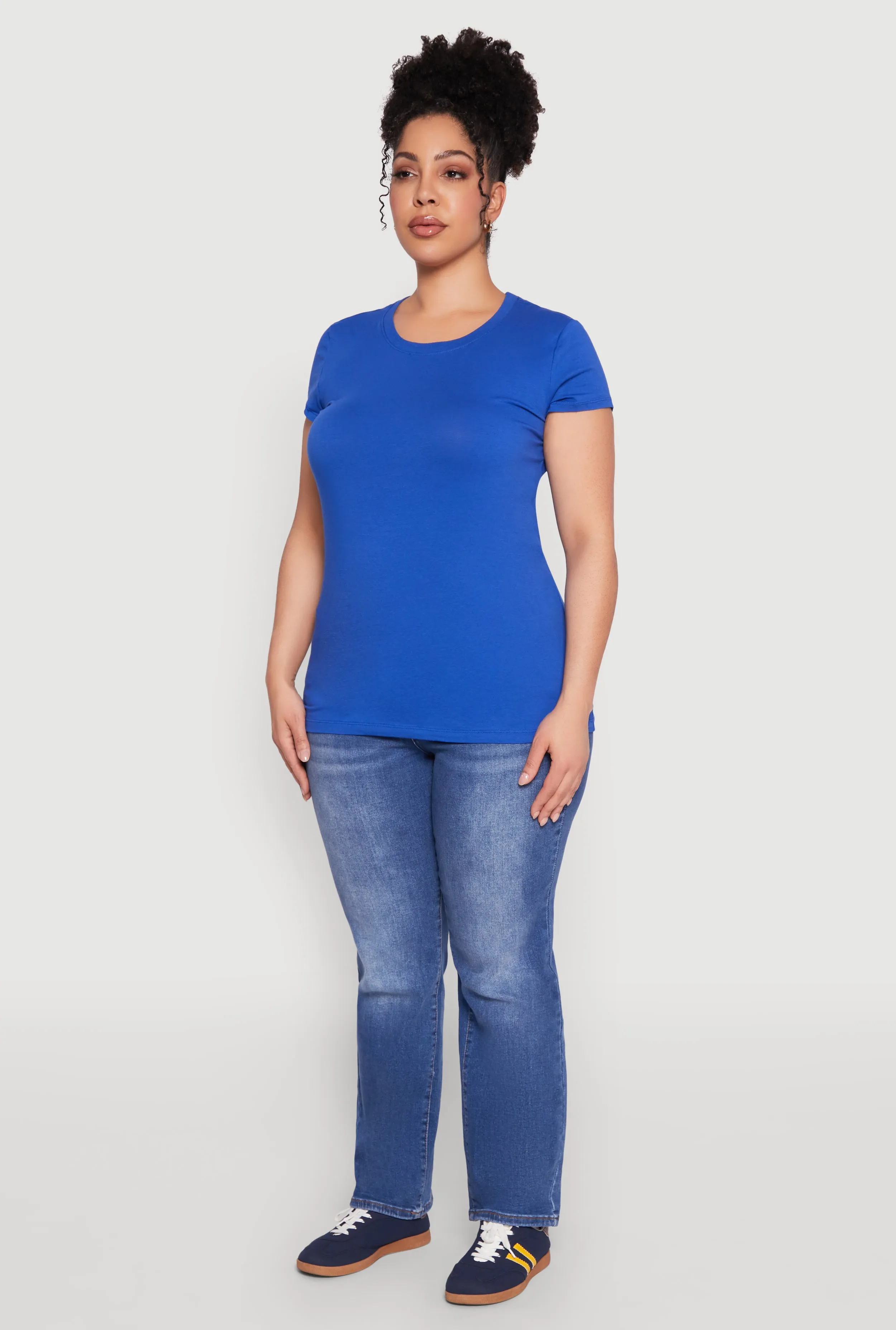 Plus Size Basic Crew Neck Tee sold by Rainbow product image thumbnail 5