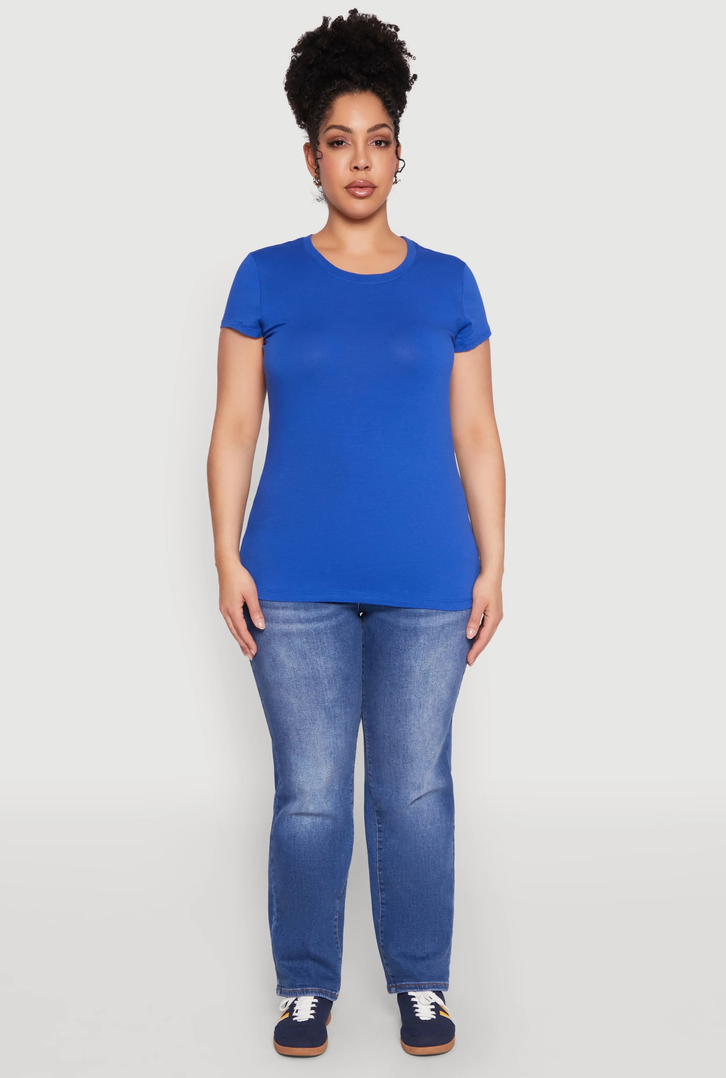 Plus Size Basic Crew Neck Tee sold by Rainbow product image thumbnail 3