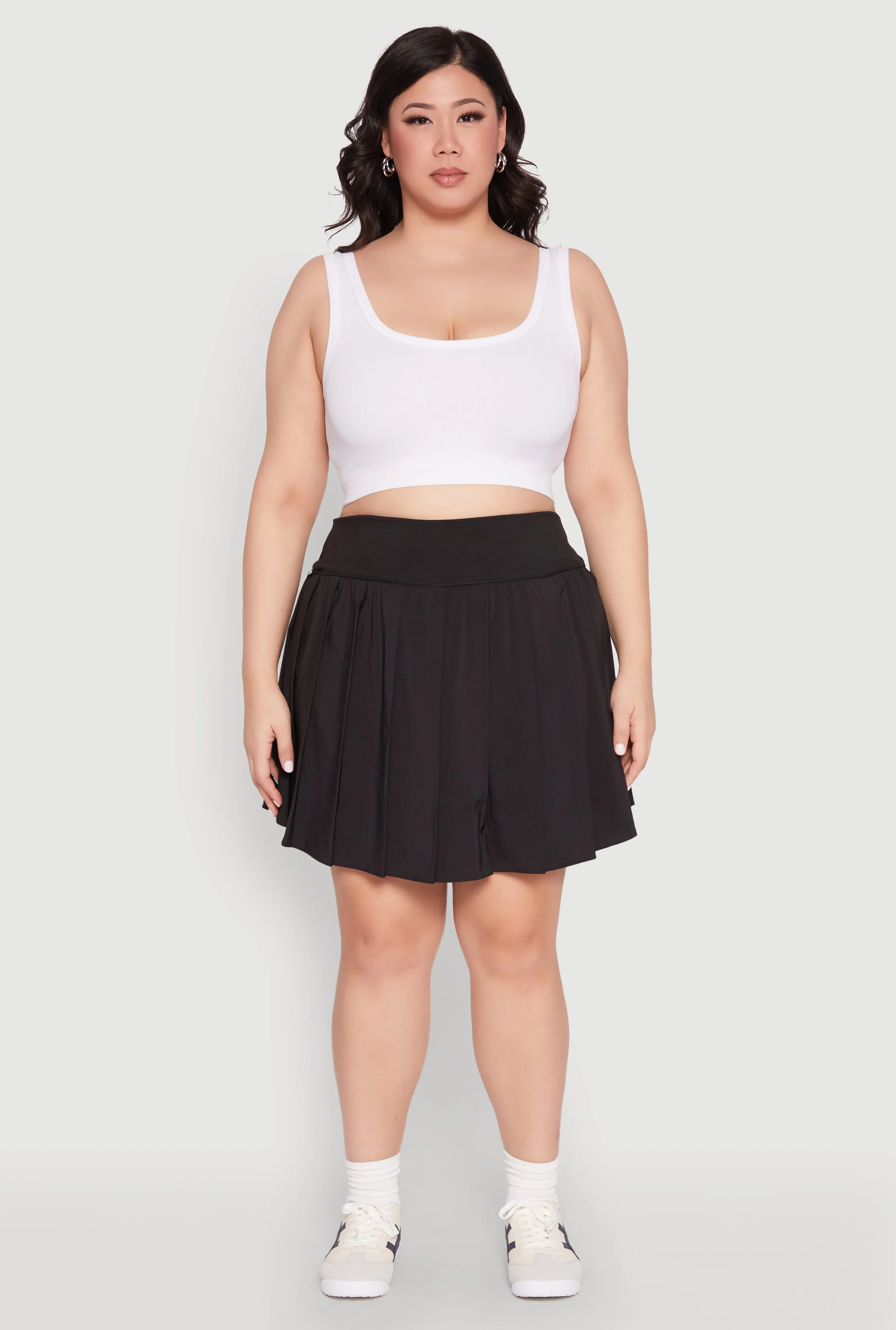Plus Size High Waist Pleated Tennis Skirt sold by Rainbow product image thumbnail 2