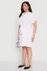 Plus Size Crepe Knit Half Button Shirt Dress sold by Rainbow