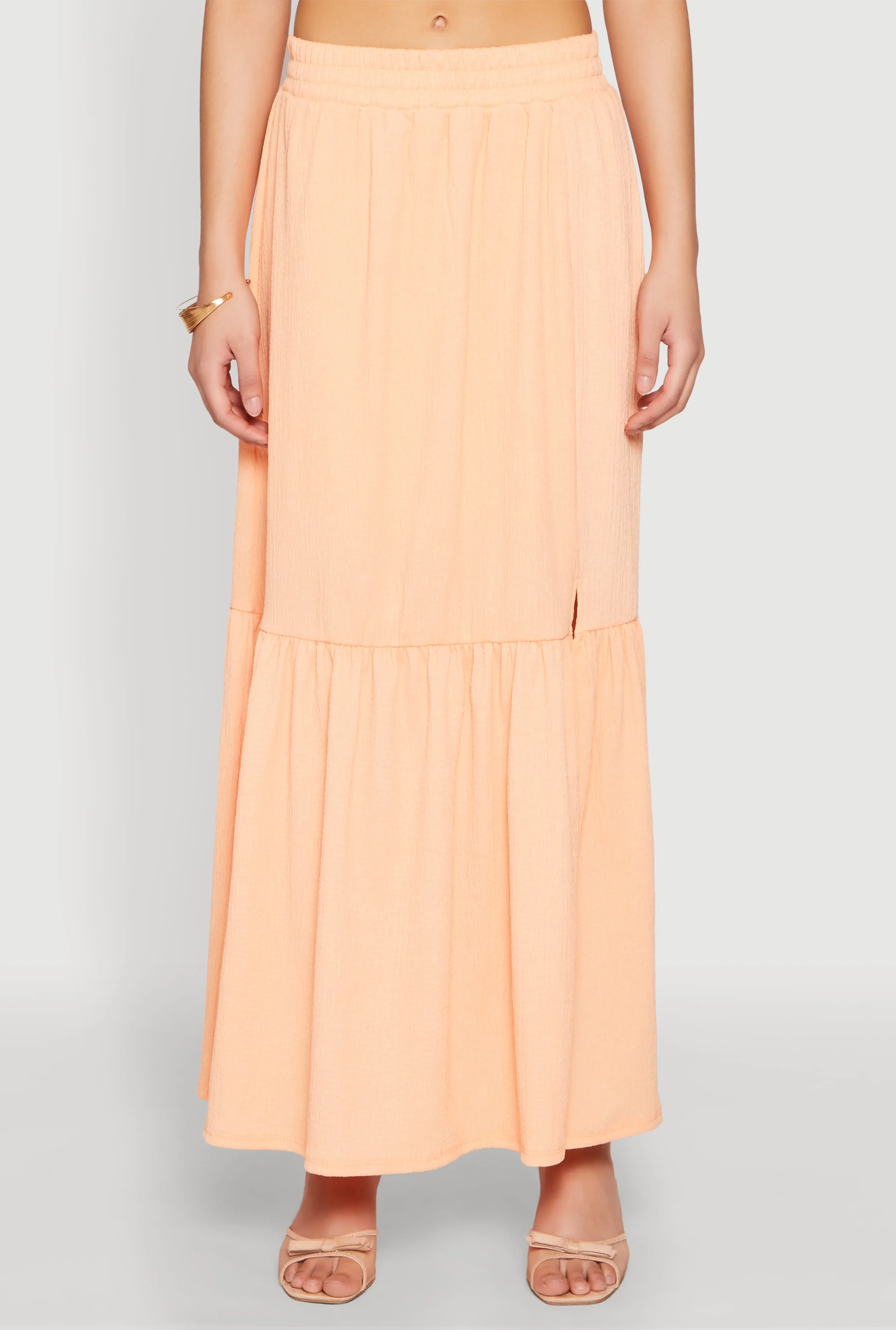 Almost Famous Slit Front Tiered Skirt sold by Rainbow product image thumbnail 3