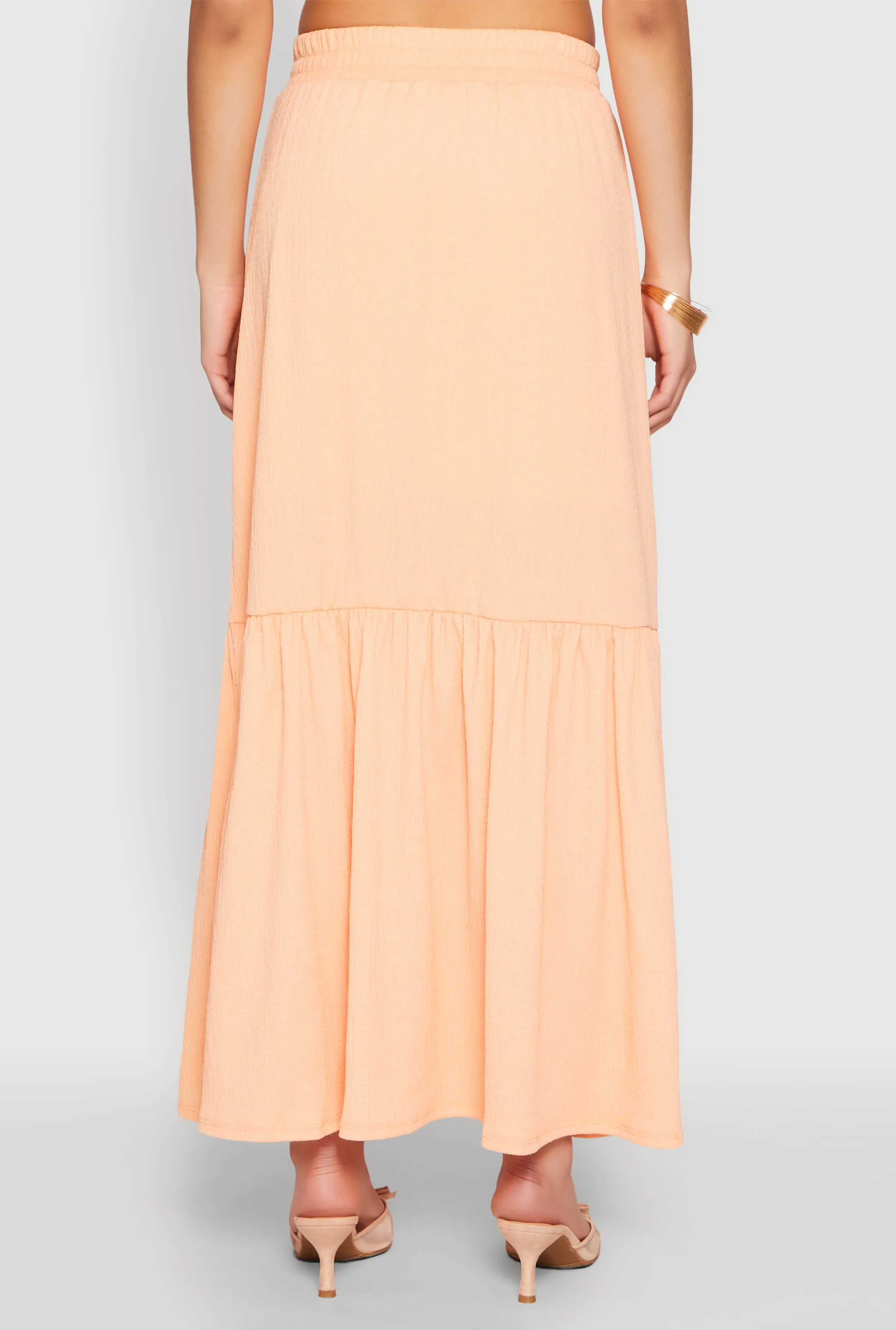 Almost Famous Slit Front Tiered Skirt sold by Rainbow product image thumbnail 5