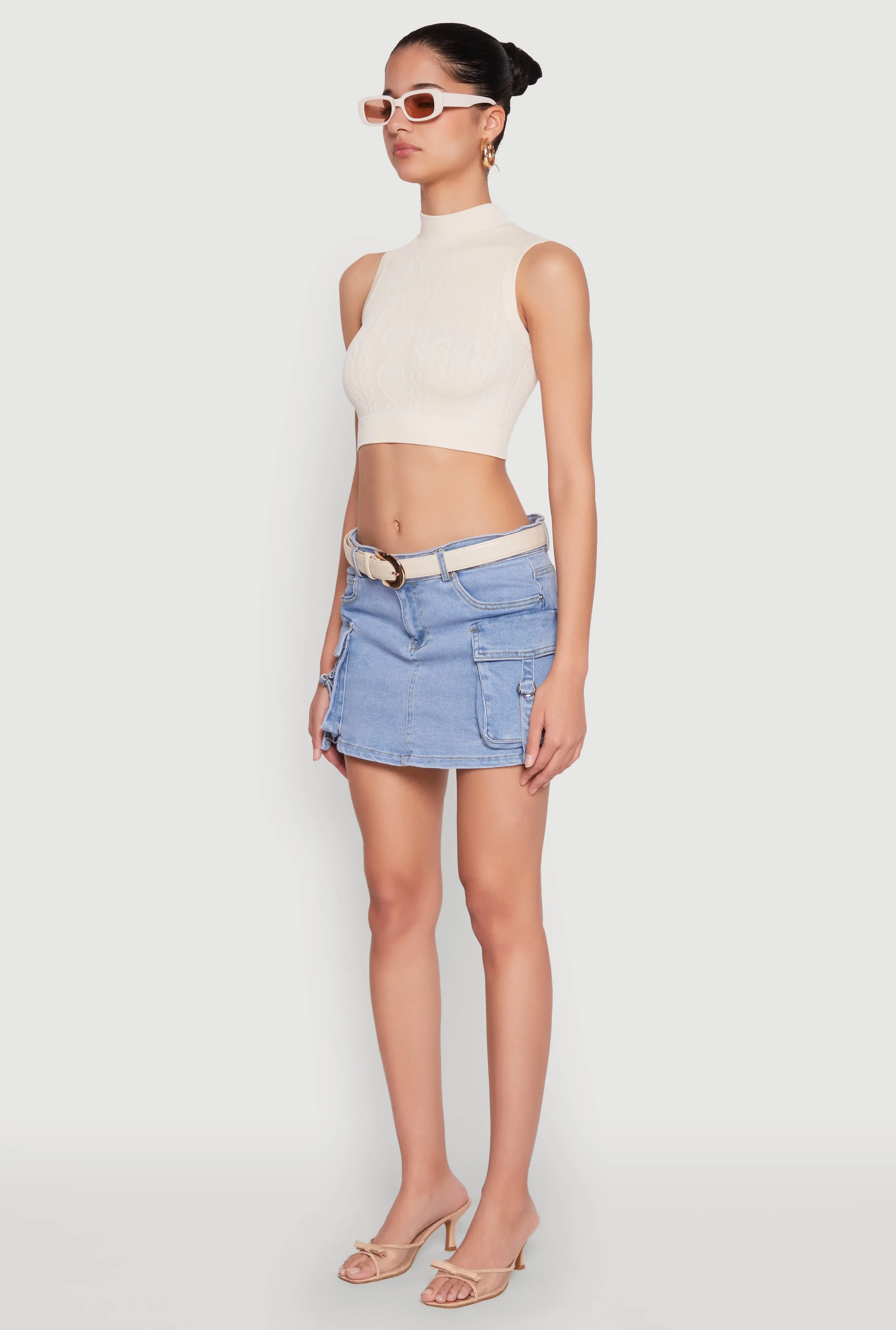 Haute Monde Denim Cargo Skirt sold by Rainbow product image thumbnail 3