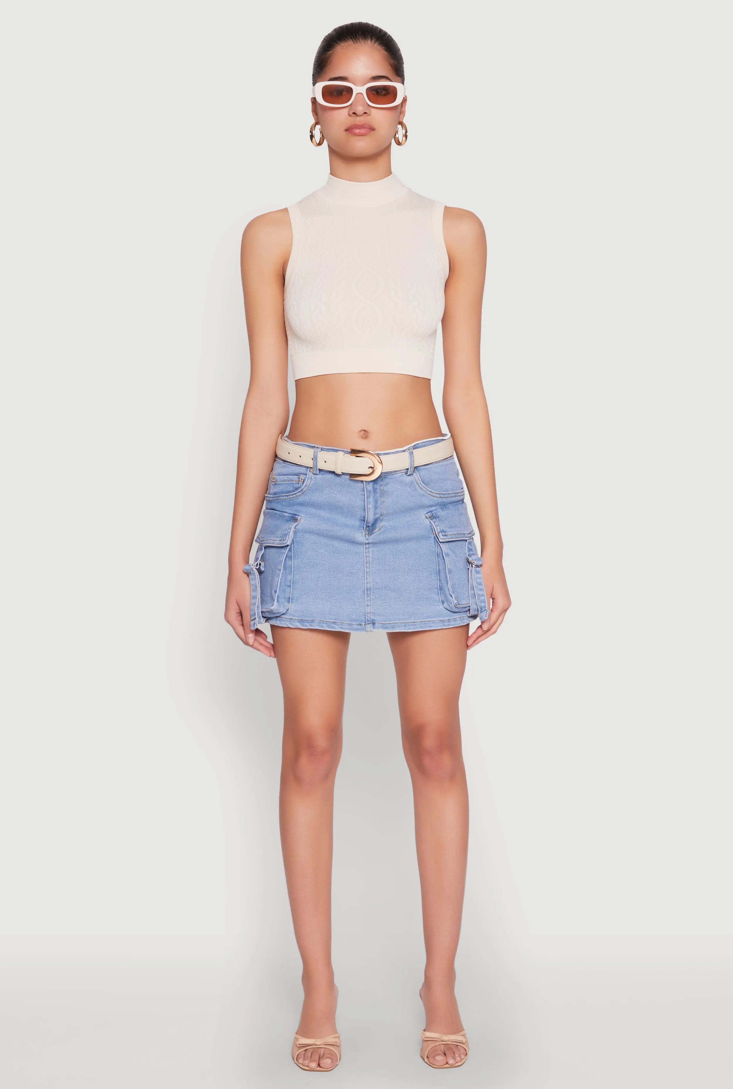 Haute Monde Denim Cargo Skirt sold by Rainbow product image thumbnail 2