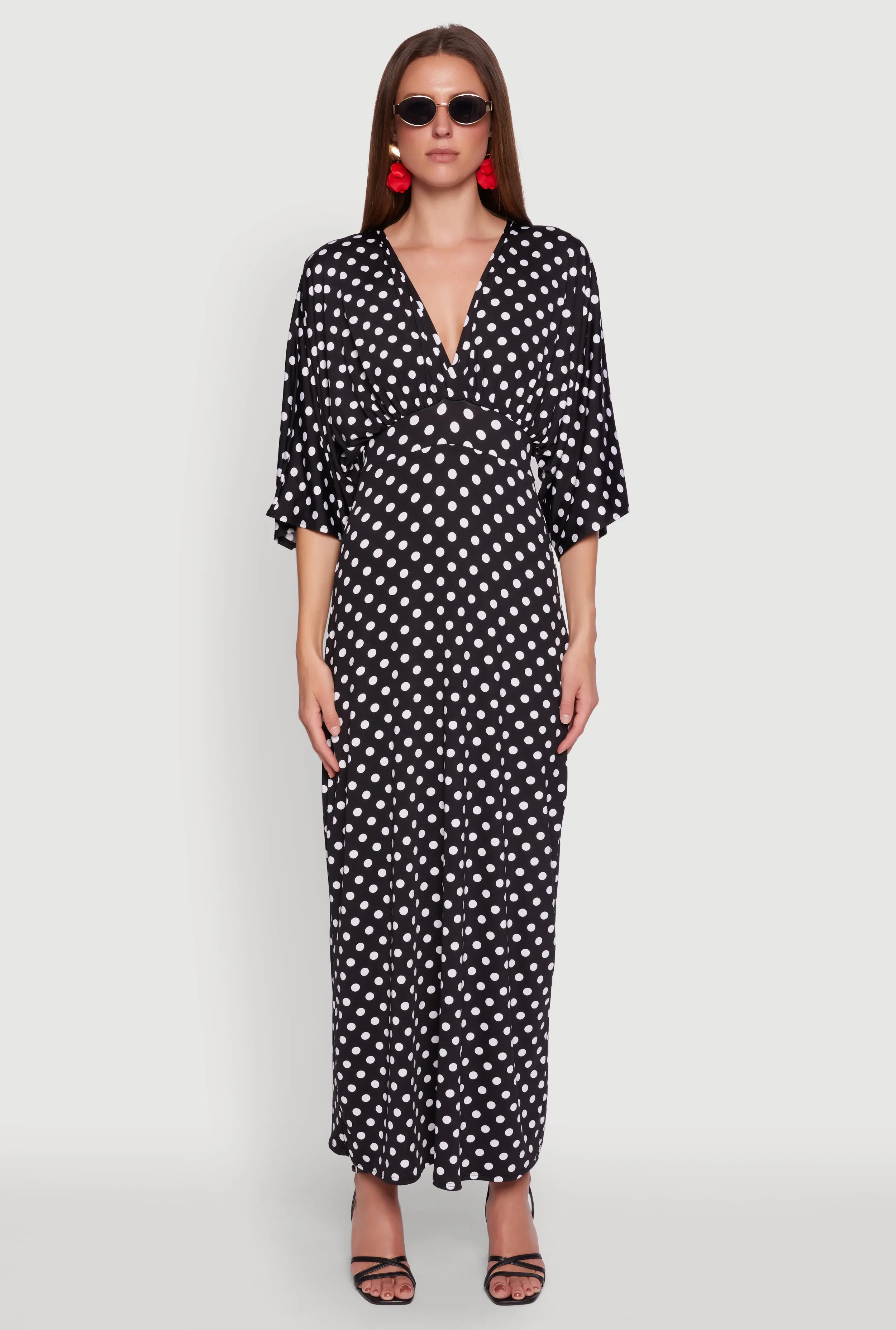 Polka Dot Empire Waist Maxi Dress sold by Rainbow product image thumbnail 2