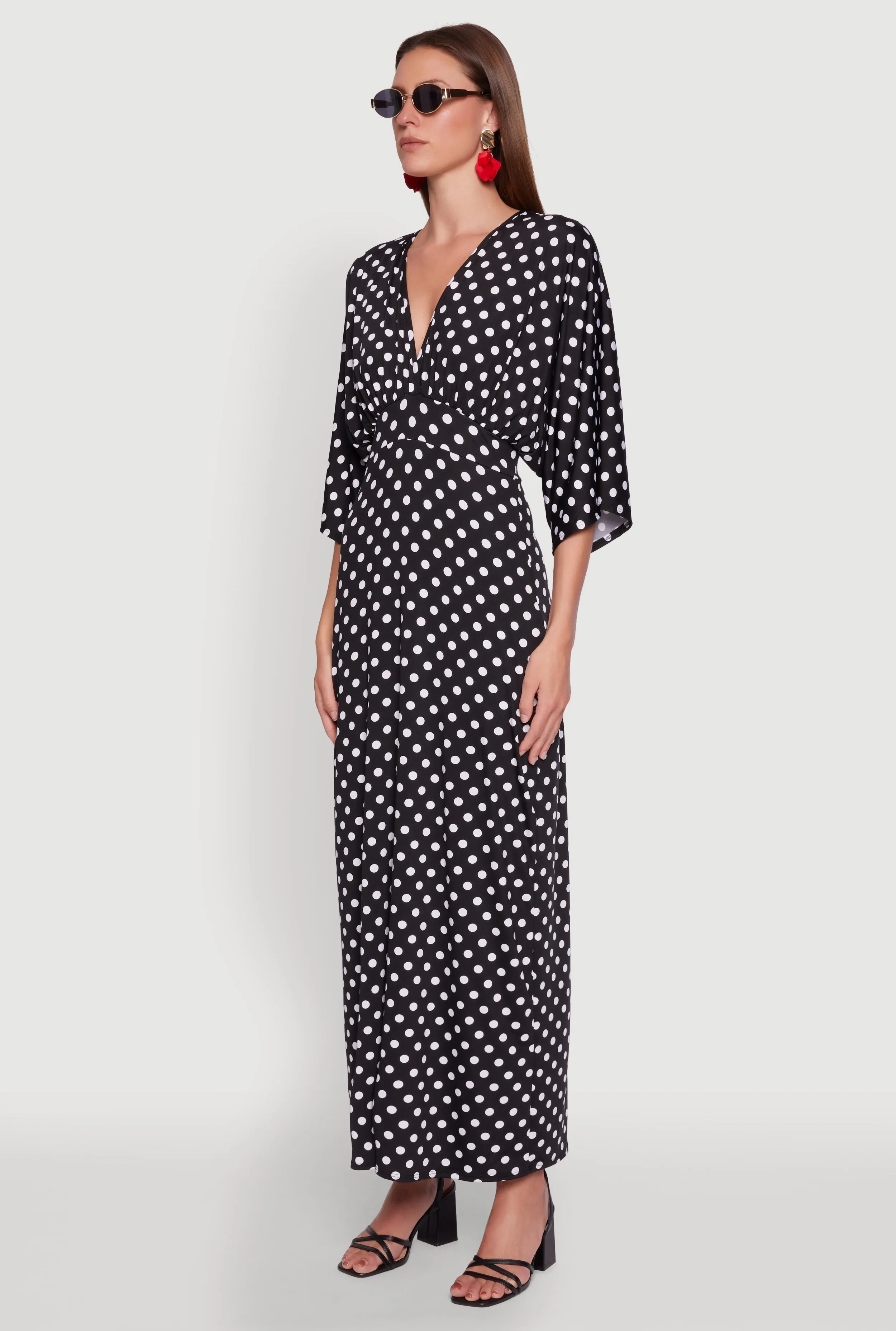 Polka Dot Empire Waist Maxi Dress sold by Rainbow product image thumbnail 3