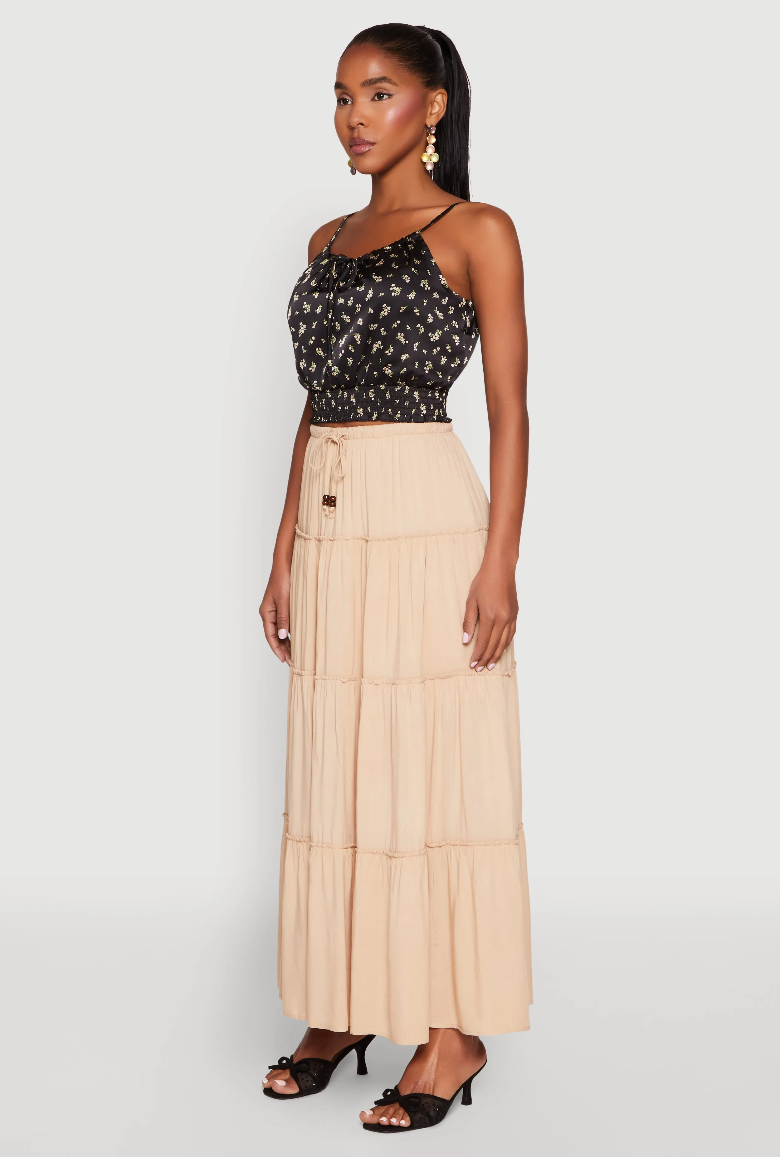 Almost Famous Tiered Maxi Skirt sold by Rainbow product image thumbnail 3