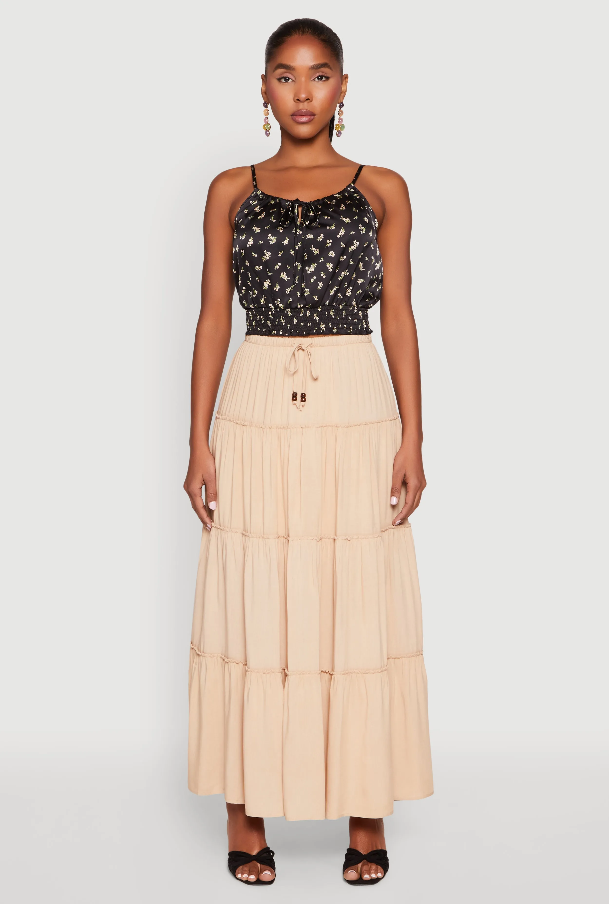 Almost Famous Tiered Maxi Skirt sold by Rainbow product image thumbnail 2