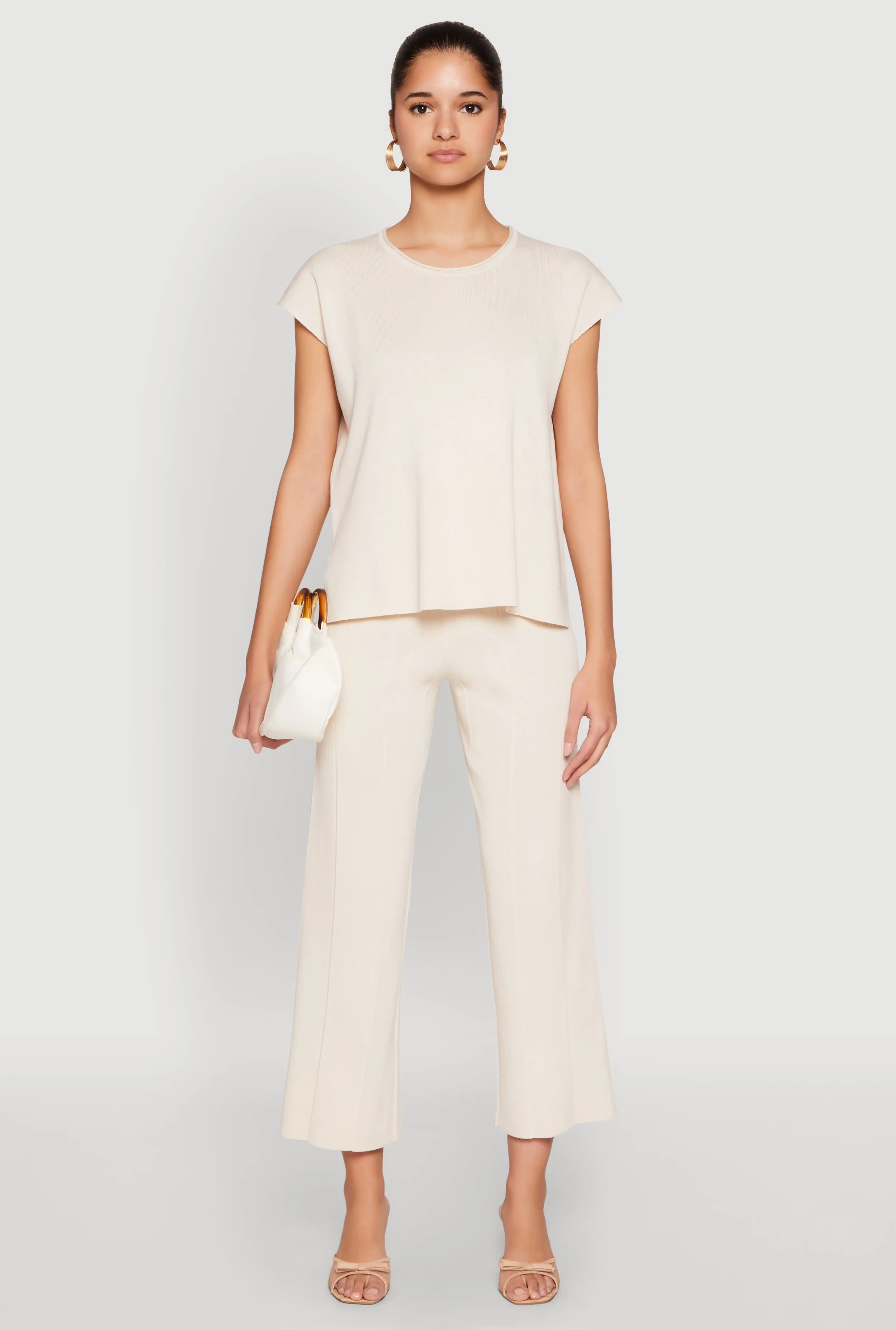 Daisy Knitted Pintuck Pants sold by Rainbow