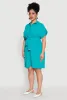 Plus Size Crepe Knit Half Button Shirt Dress sold by Rainbow