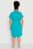 Plus Size Crepe Knit Half Button Shirt Dress sold by Rainbow