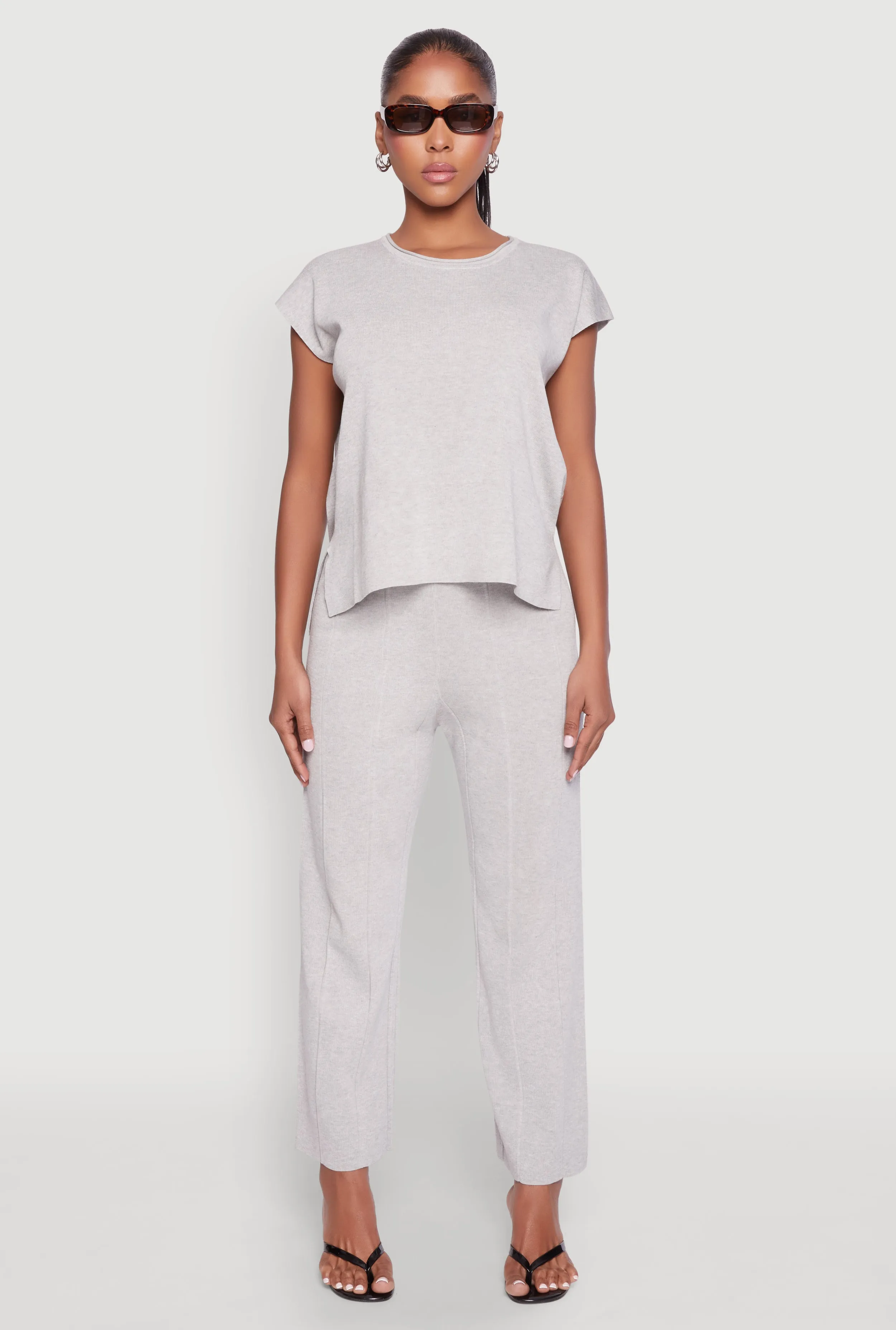 Daisy Knitted Pintuck Pants sold by Rainbow