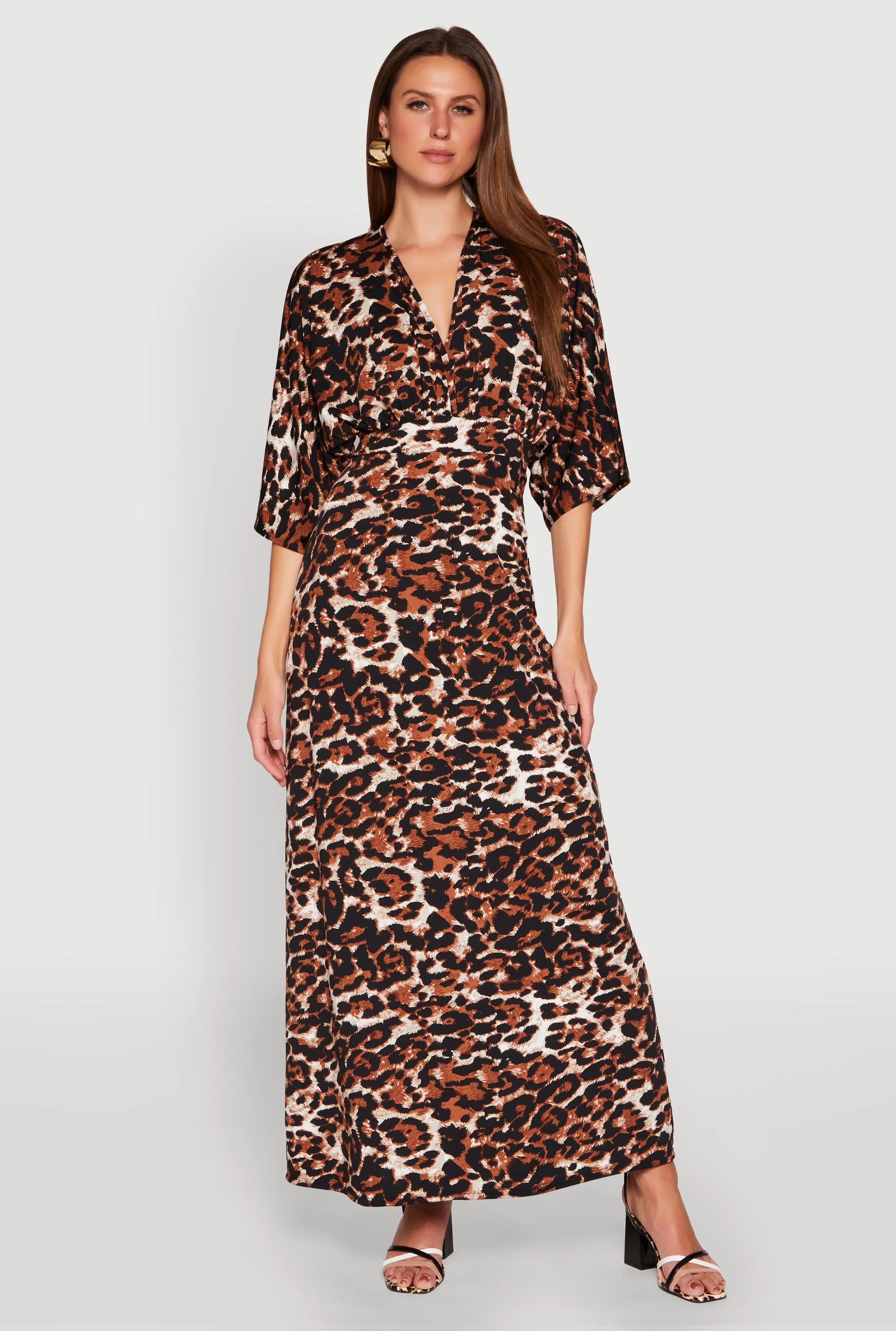 Jaguar Print Empire Waist Maxi Dress sold by Rainbow