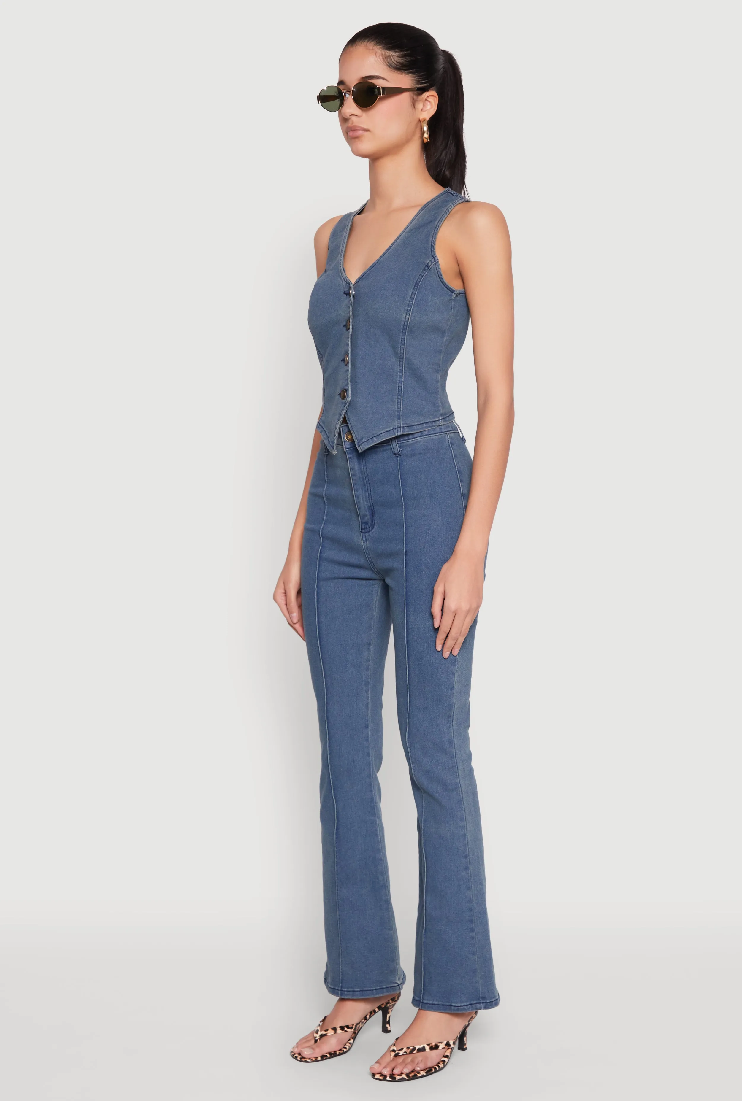 Button Front Denim Vest sold by Rainbow product image thumbnail 5