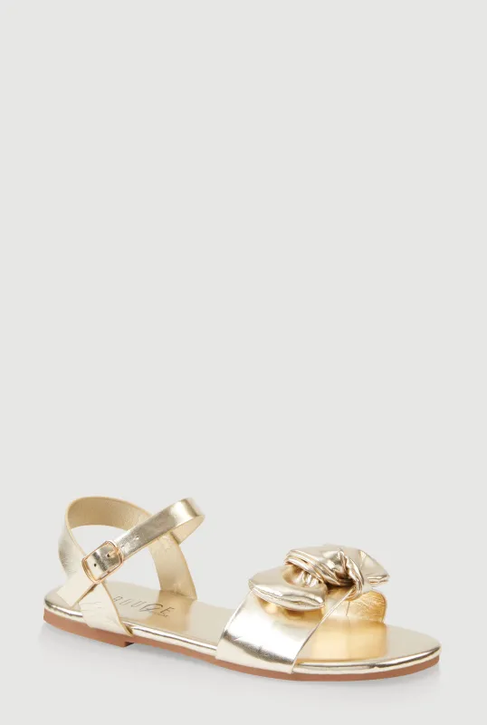 Girls Bow Knot Band Buckle Strap Sandals sold by Rainbow