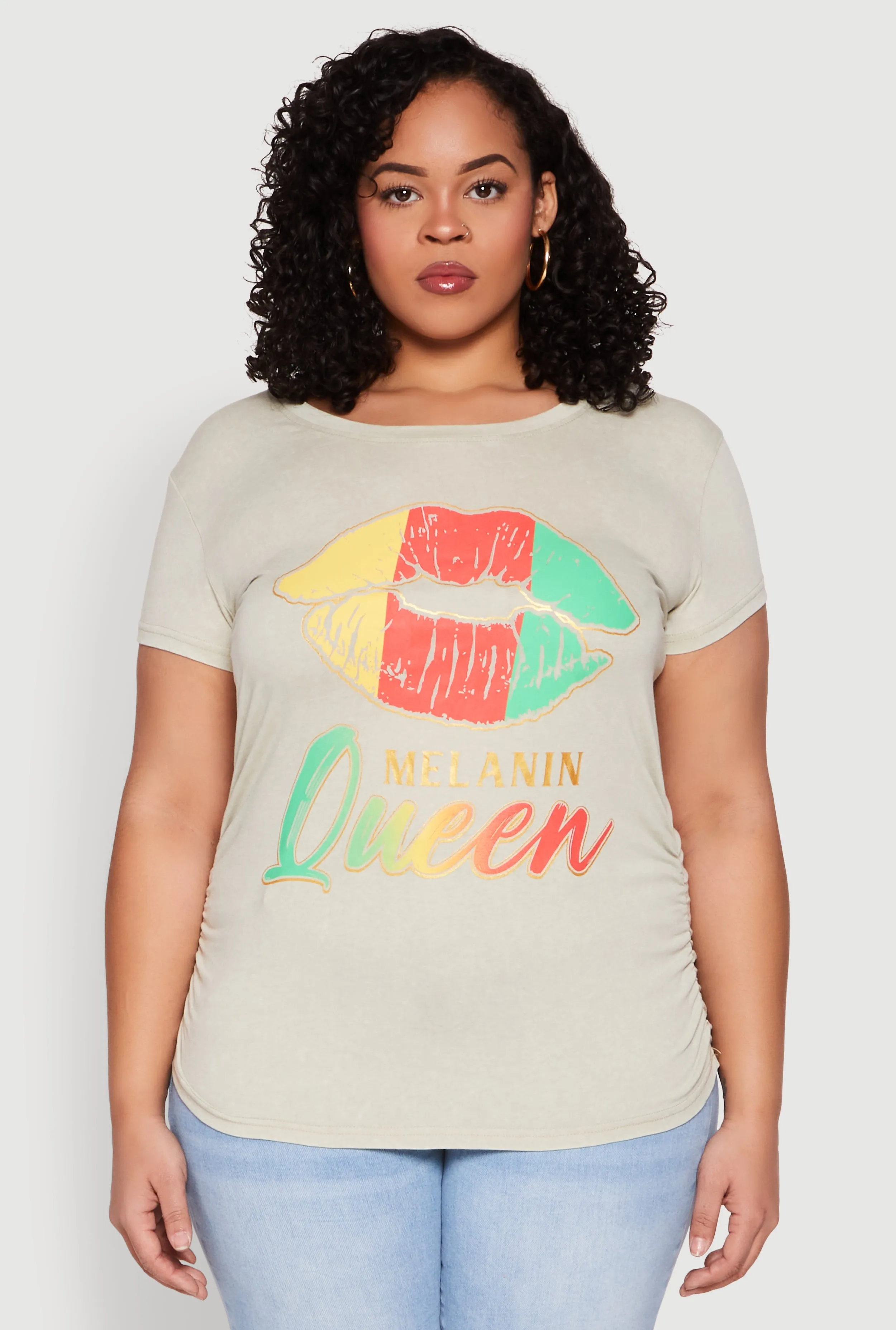 Plus Size Melanin Queen Lip Graphic Tee sold by Rainbow product image thumbnail 2