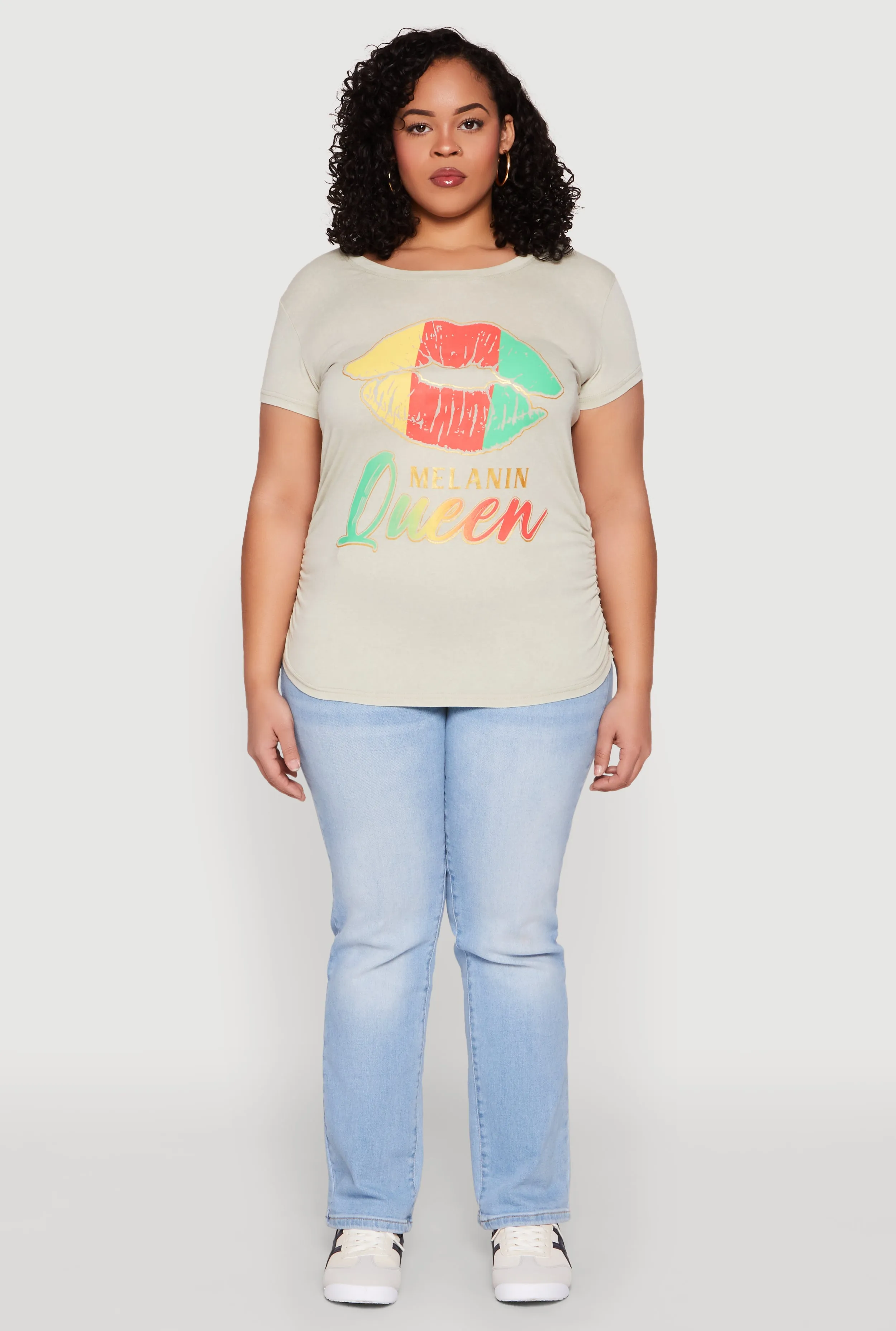 Plus Size Melanin Queen Lip Graphic Tee sold by Rainbow product image thumbnail 3