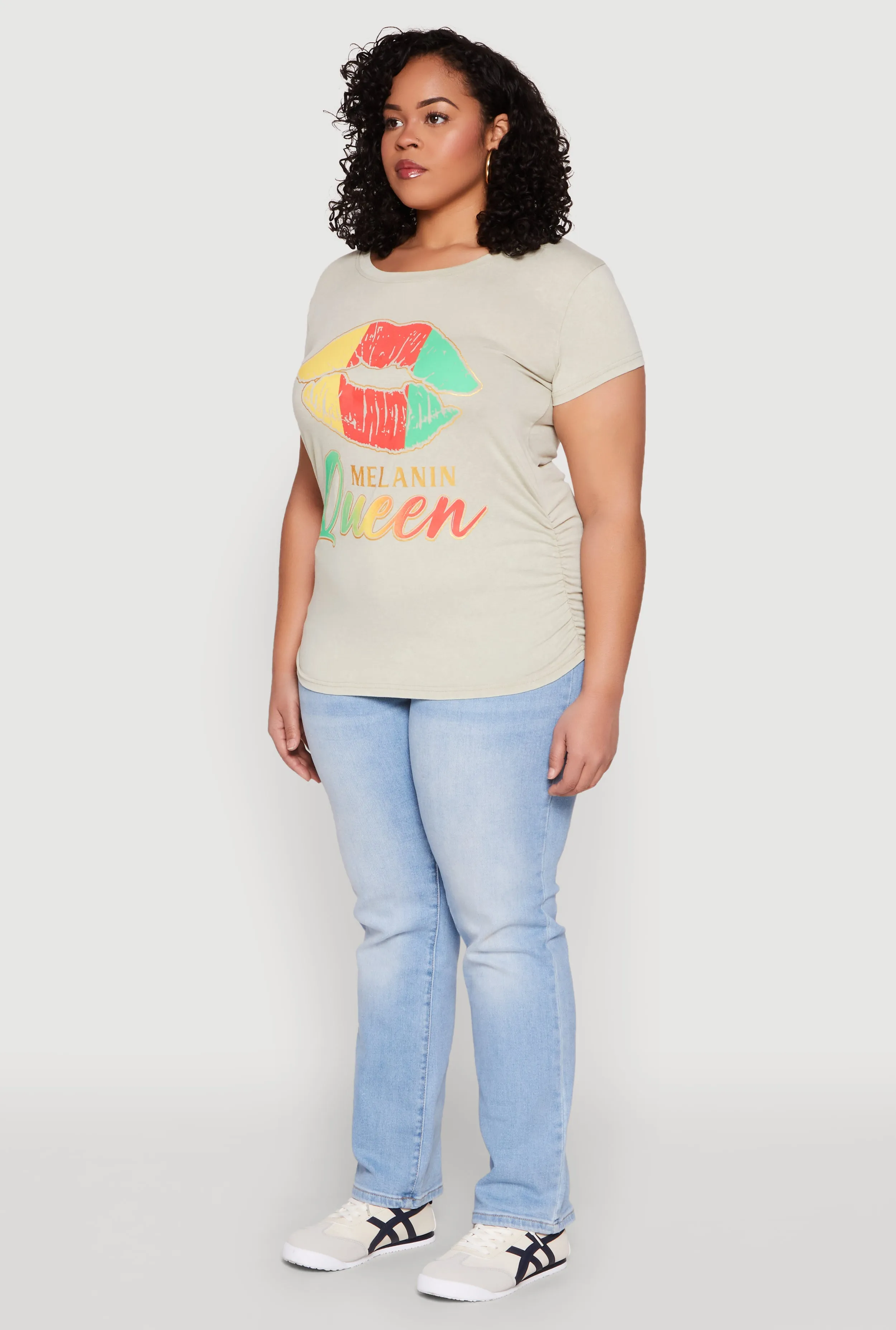 Plus Size Melanin Queen Lip Graphic Tee sold by Rainbow product image thumbnail 5