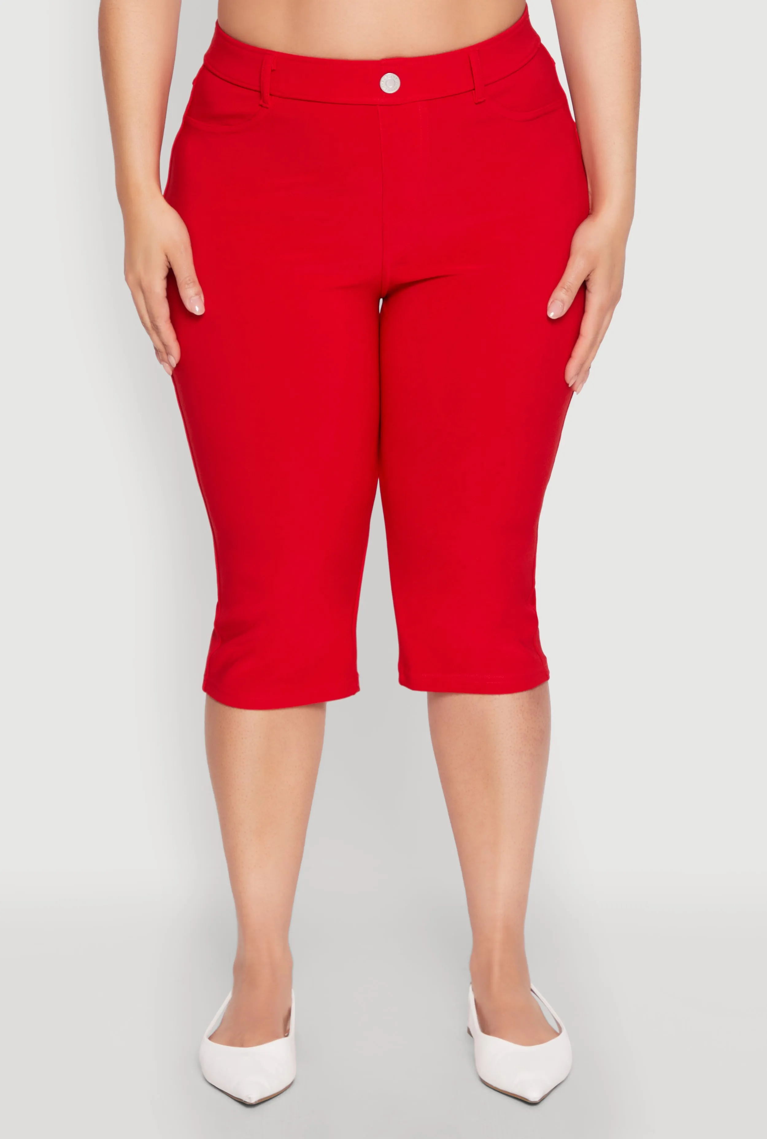 Plus Size Basic Scuba Capri Pants sold by Rainbow product image thumbnail 5