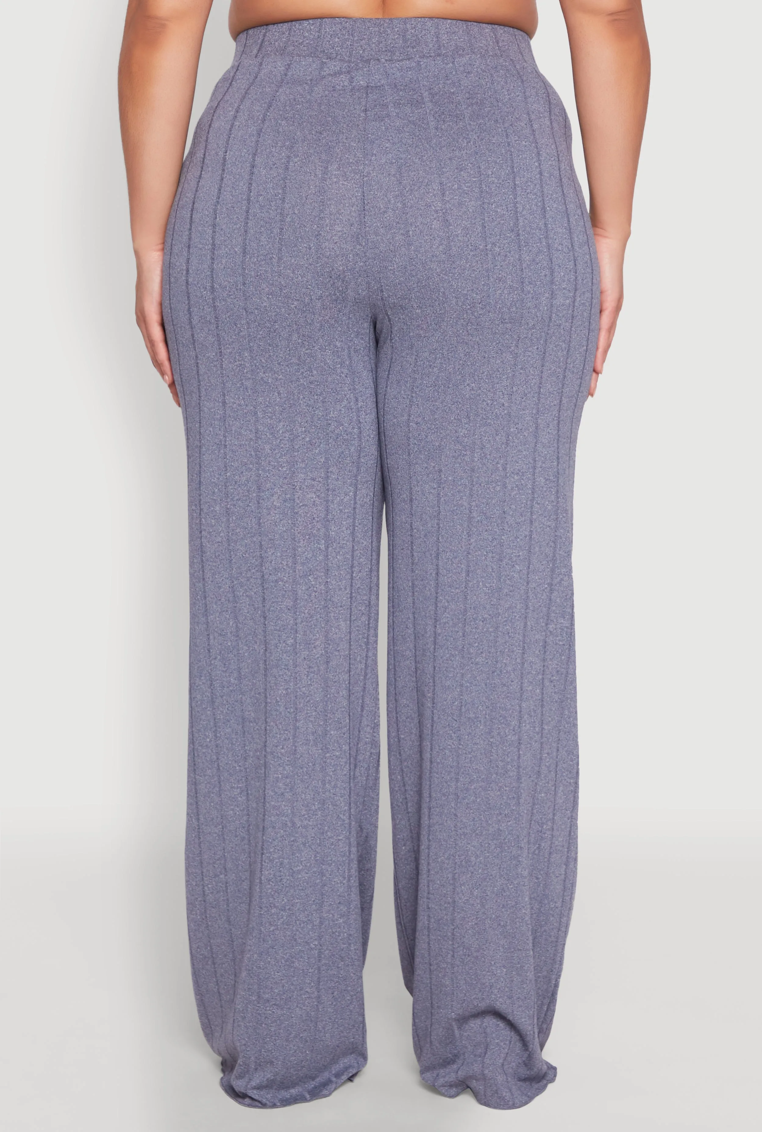 Plus Size Ribbed Knit Wide Leg Pants sold by Rainbow product image thumbnail 5