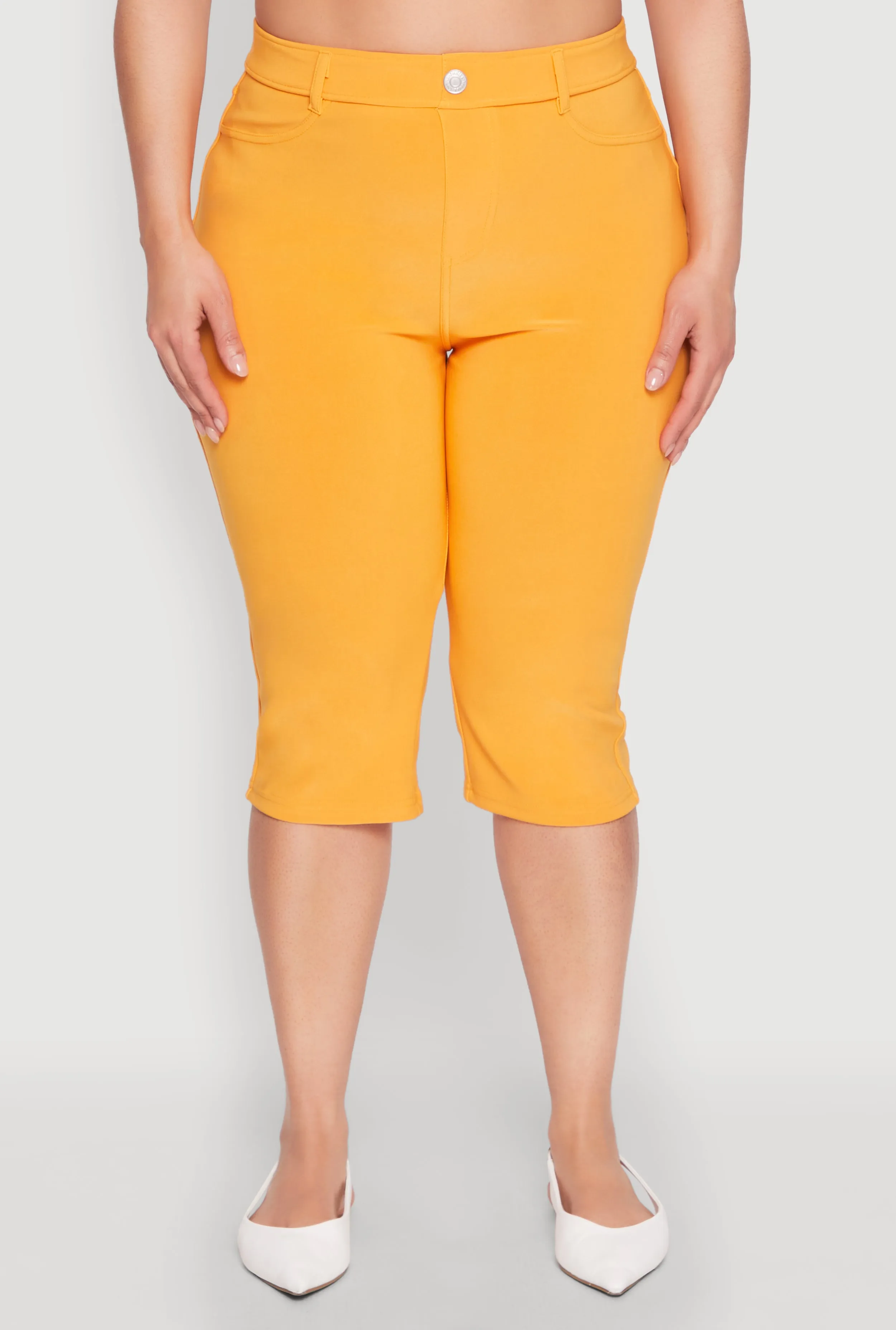 Plus Size Basic Scuba Capri Pants sold by Rainbow product image thumbnail 5