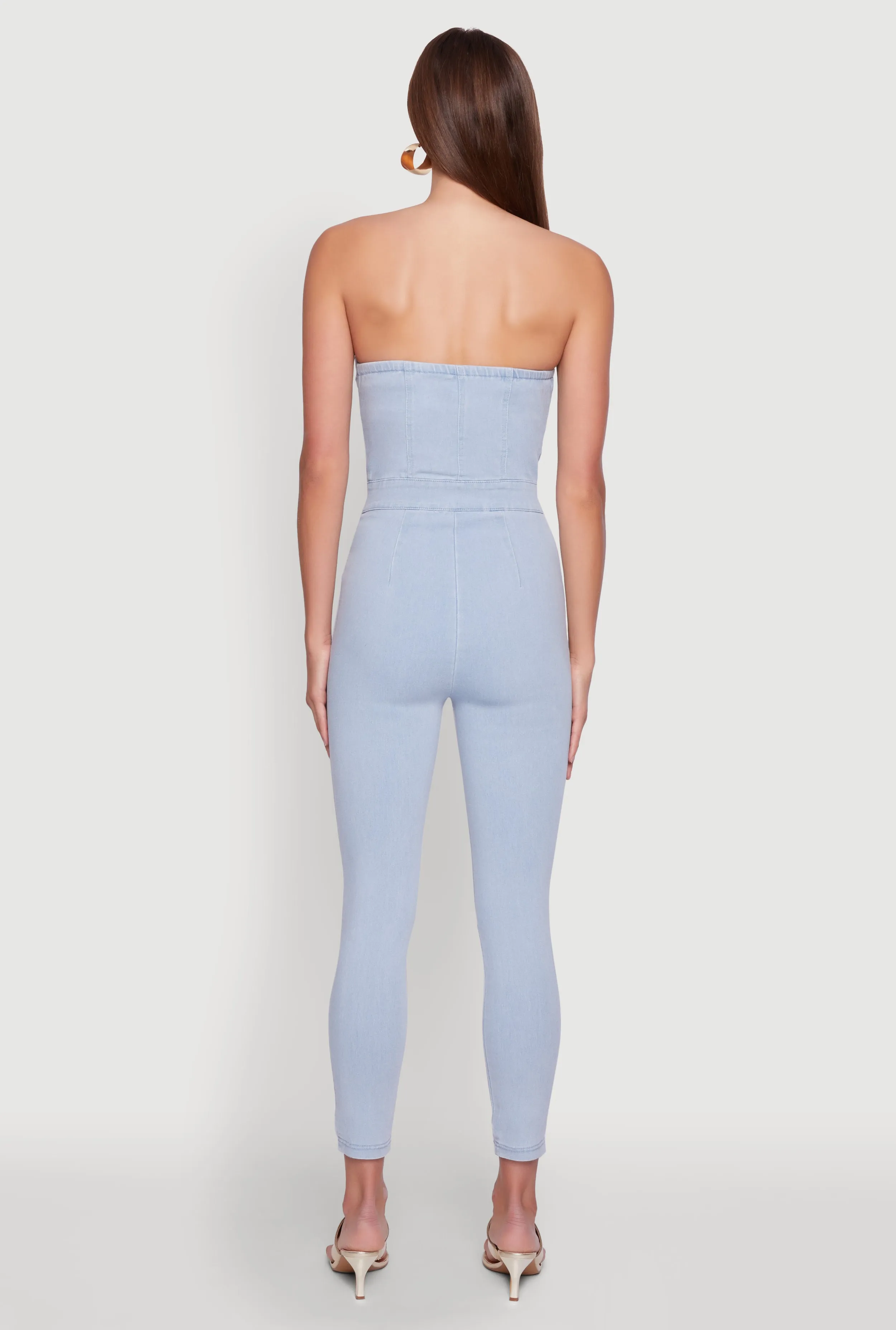 Haute Monde Denim Sweetheart Neckline Jumpsuit sold by Rainbow product image thumbnail 5