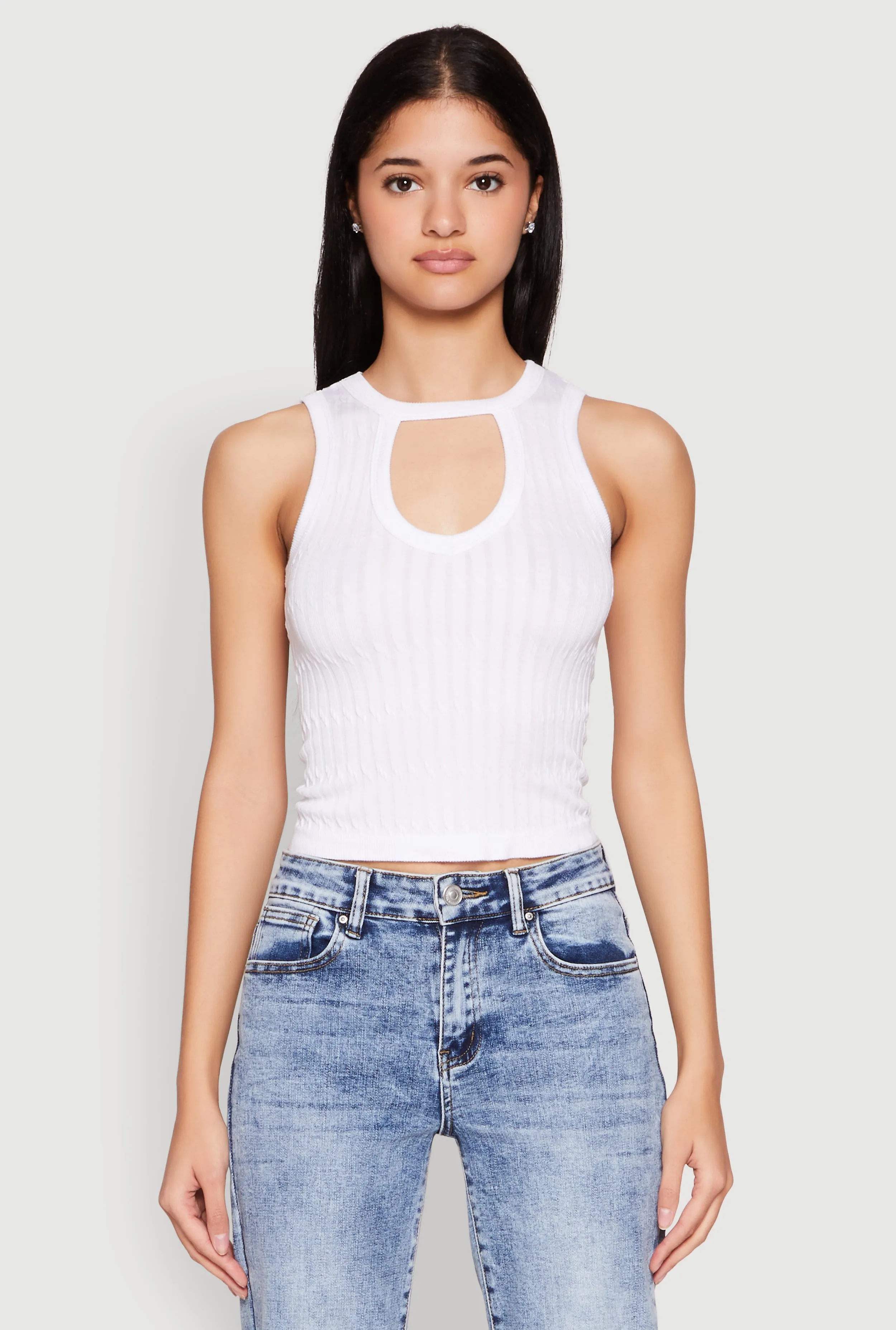 Seamless Notch Neck Crop Top sold by Rainbow product image thumbnail 2