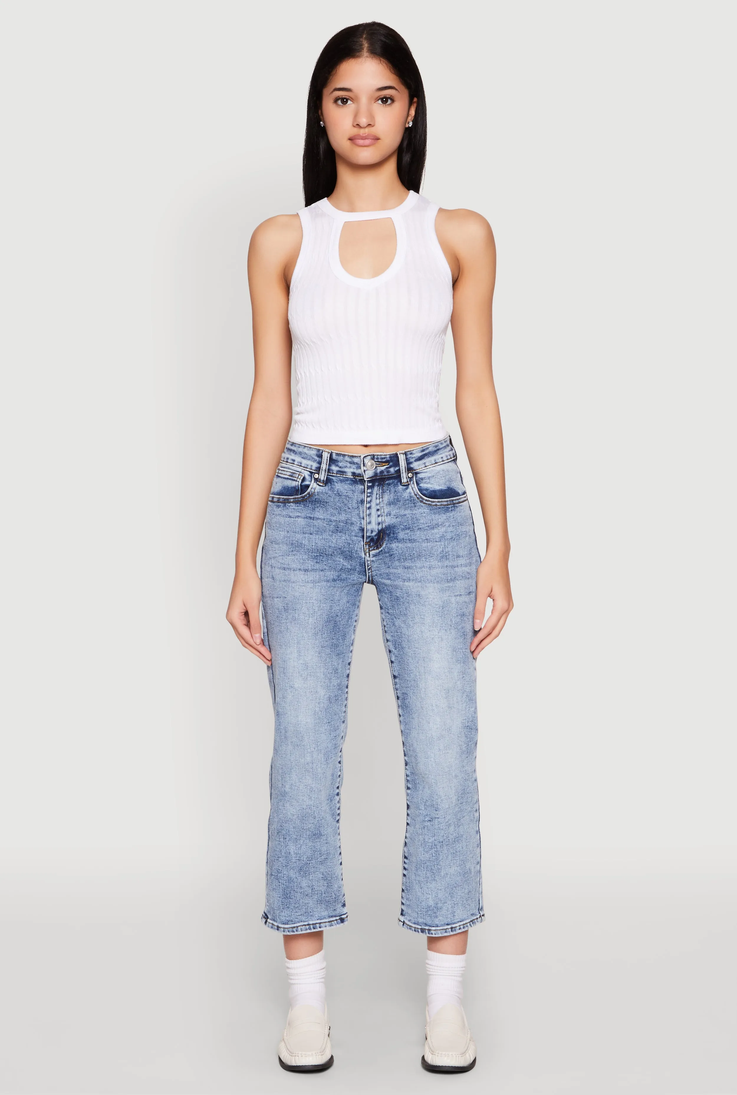 Seamless Notch Neck Crop Top sold by Rainbow product image thumbnail 3