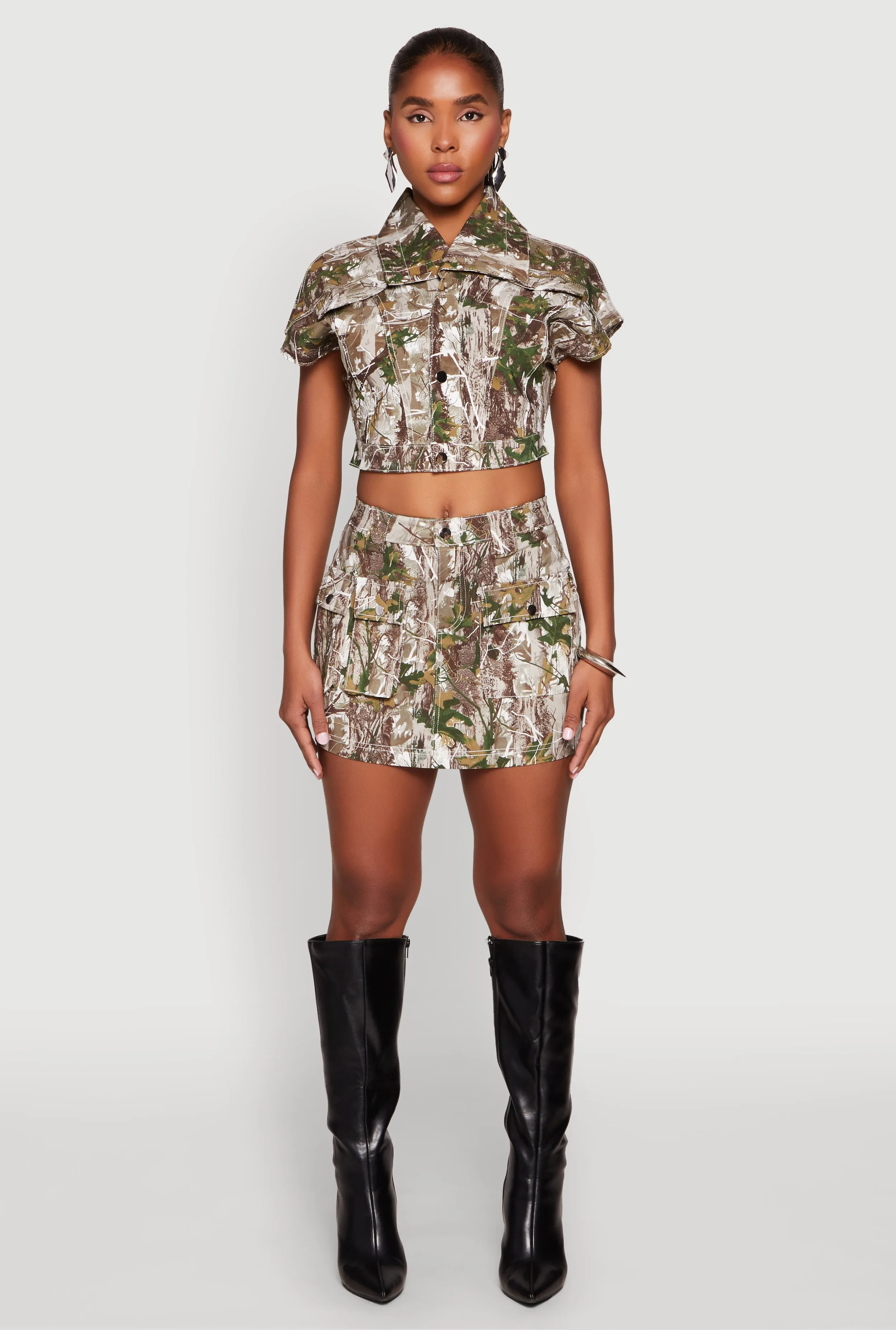 Hunter Camo Print Cargo Skirt sold by Rainbow product image thumbnail 2