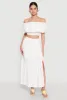 Almost Famous Slit Front Tiered Skirt sold by Rainbow