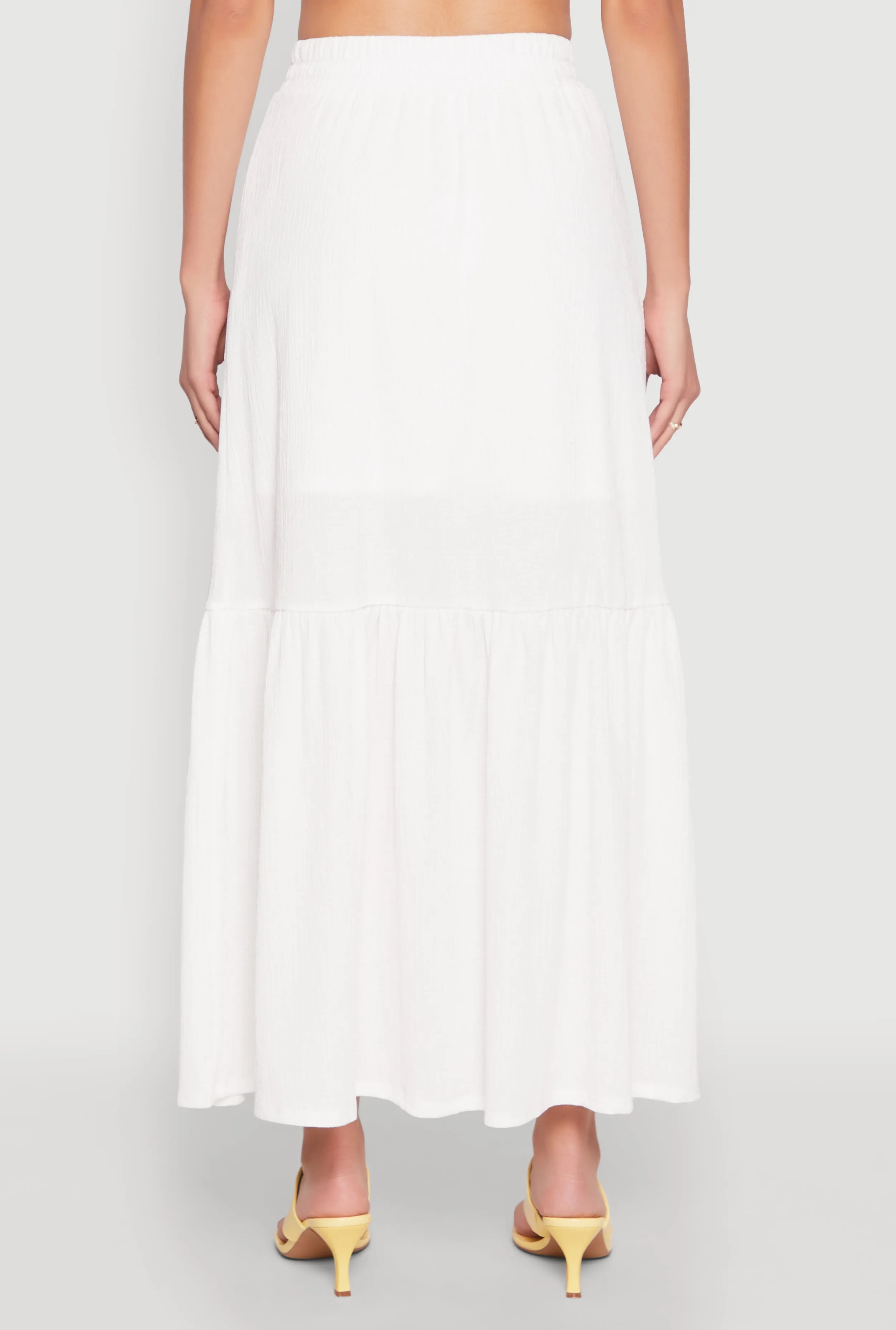 Almost Famous Slit Front Tiered Skirt sold by Rainbow product image thumbnail 5