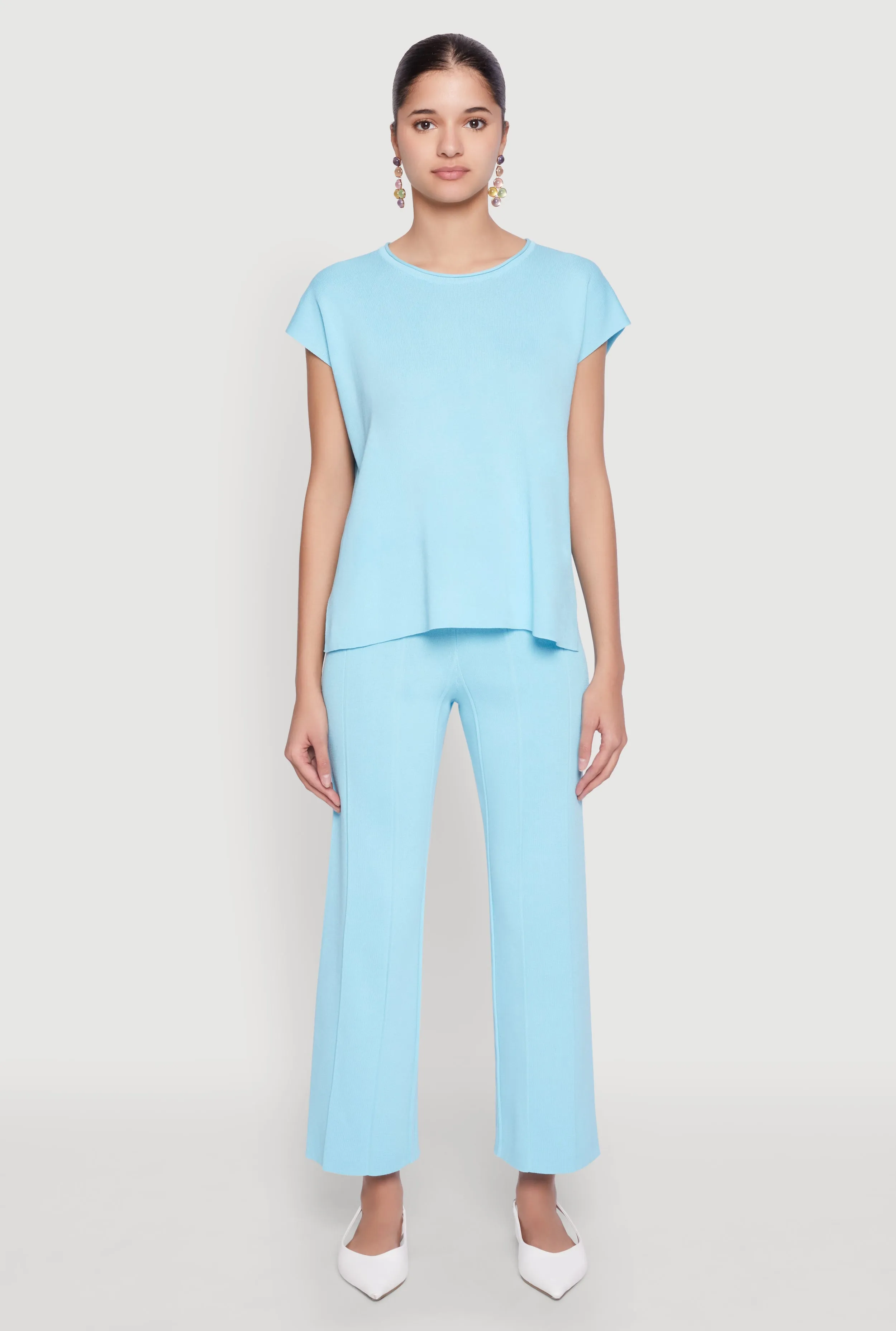 Daisy Knitted Pintuck Pants sold by Rainbow