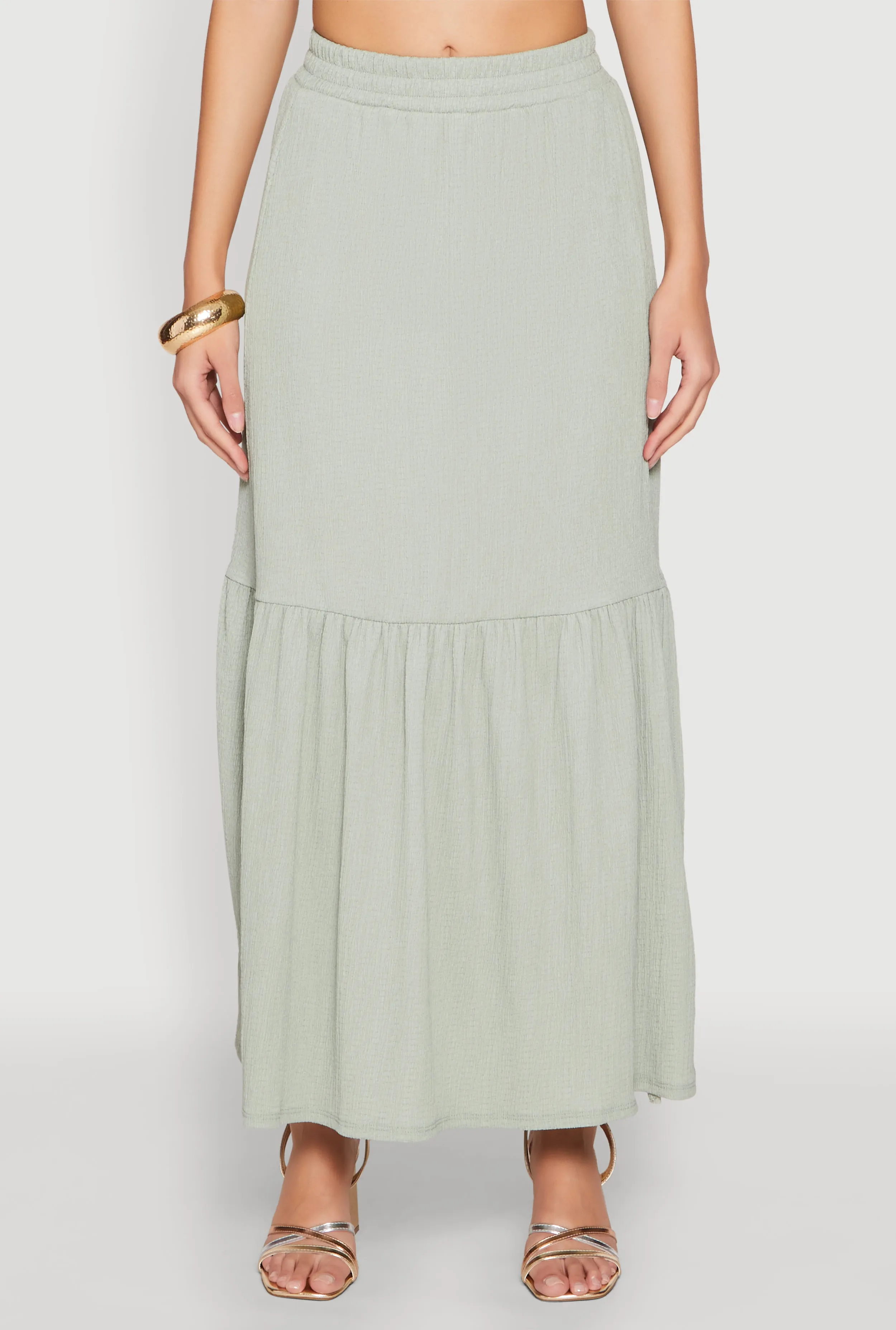 Almost Famous Slit Front Tiered Skirt sold by Rainbow product image thumbnail 3