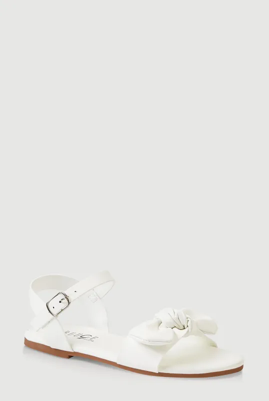 Girls Bow Knot Band Buckle Strap Sandals sold by Rainbow