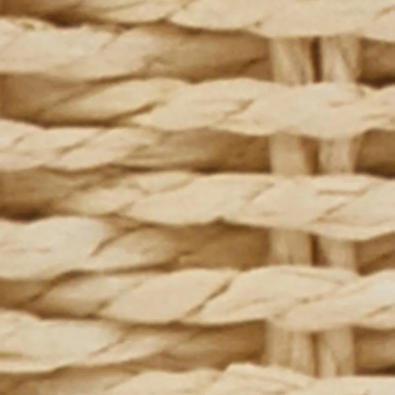 Faux Leather Detail Straw Convertible Handbag sold by Rainbow product image thumbnail 4