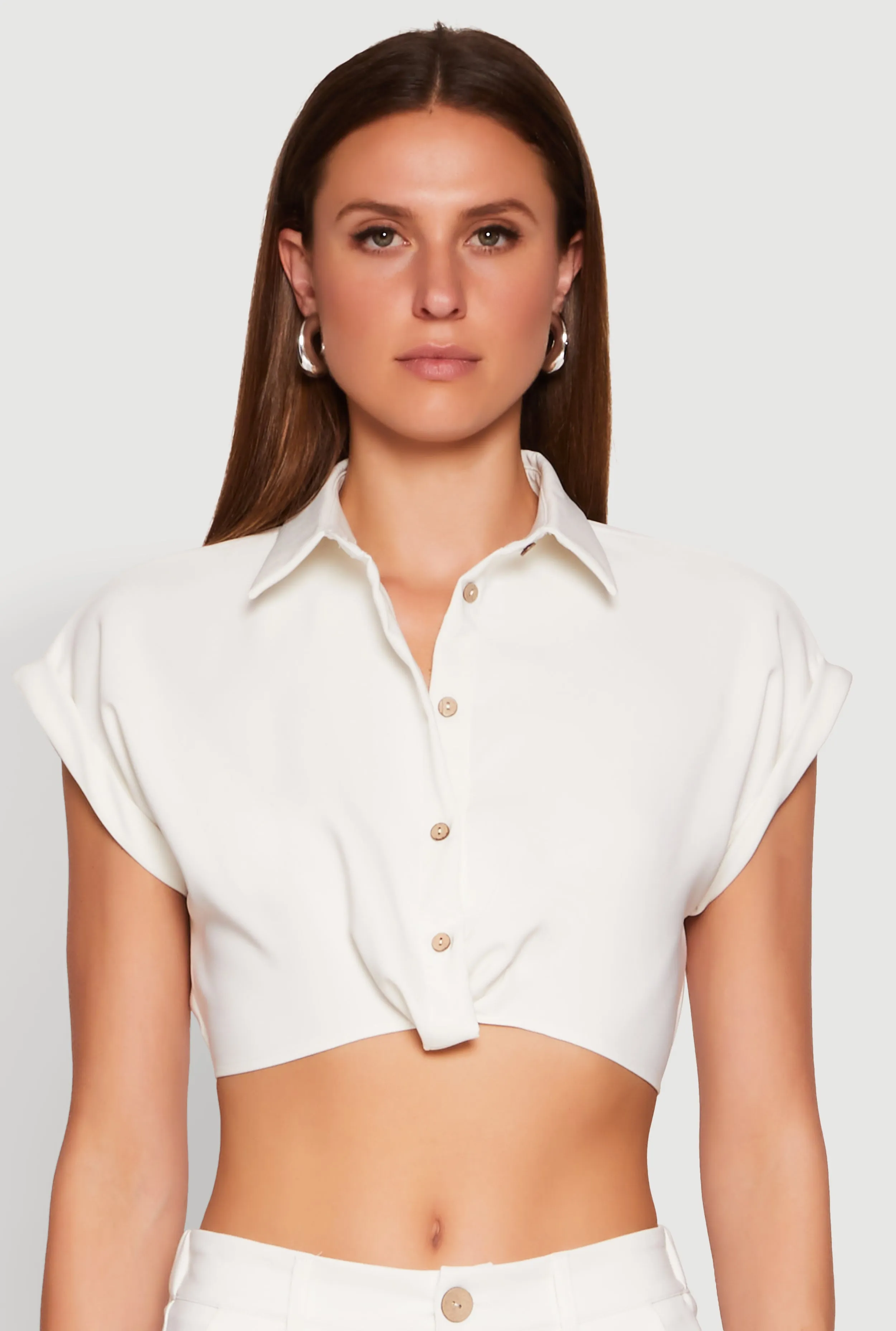 High Waisted Cuffed Shorts sold by Rainbow