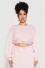 Plus Size Almost Famous Long Sleeve Cropped Sweatshirt sold by Rainbow