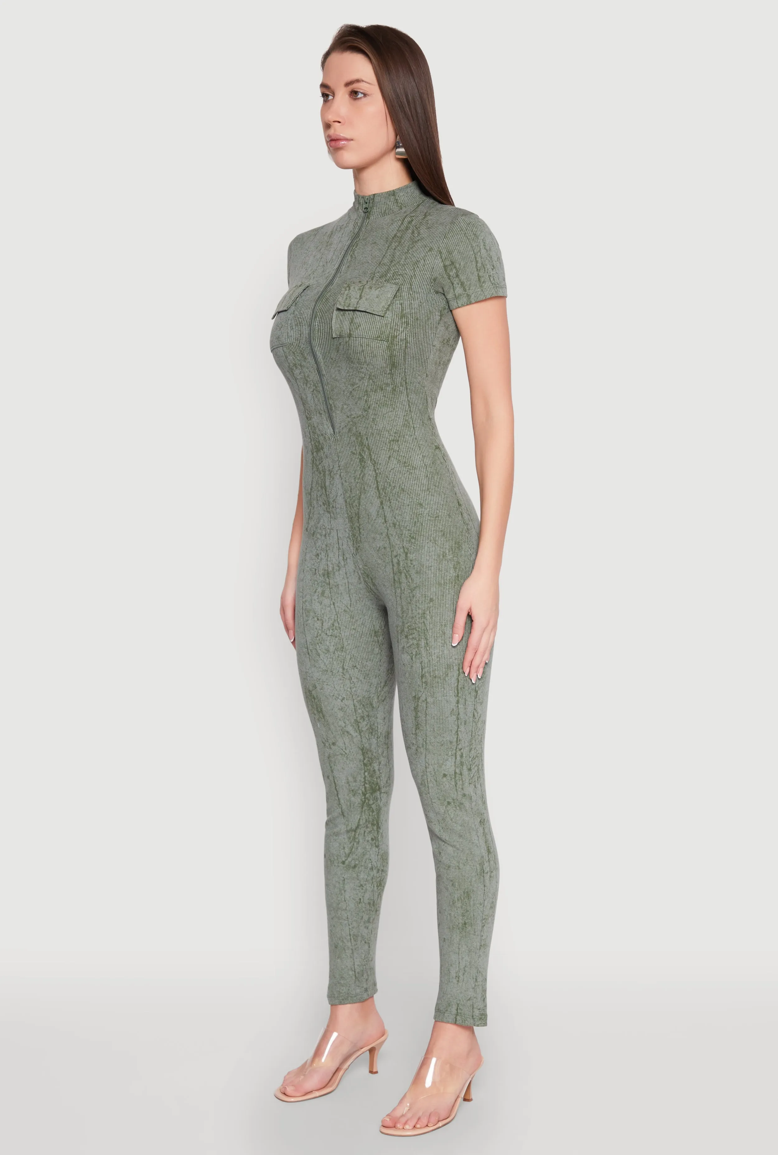 Mineral Wash Half Zip Jumpsuit sold by Rainbow product image thumbnail 3