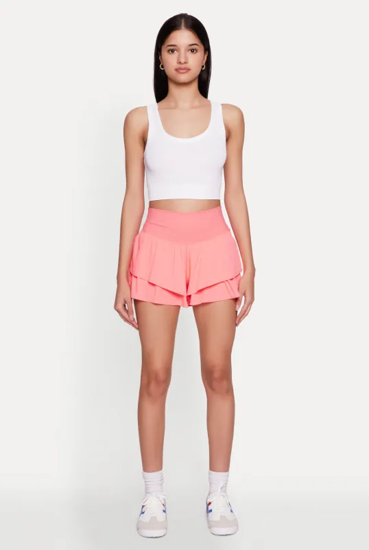 Tiered Active Shorts made by Rainbow