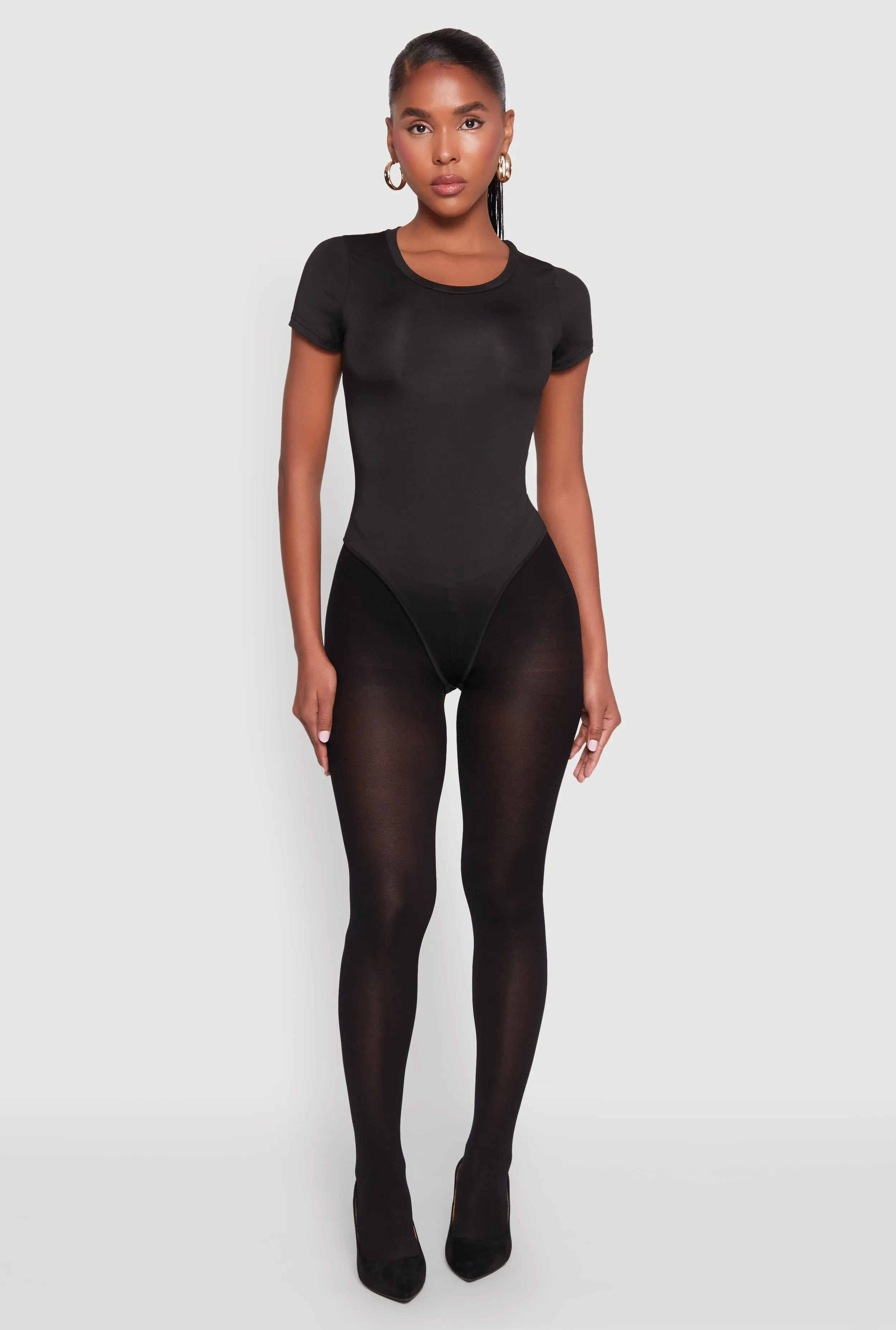 Daisy Short Sleeve Crew Neck Bodysuit sold by Rainbow