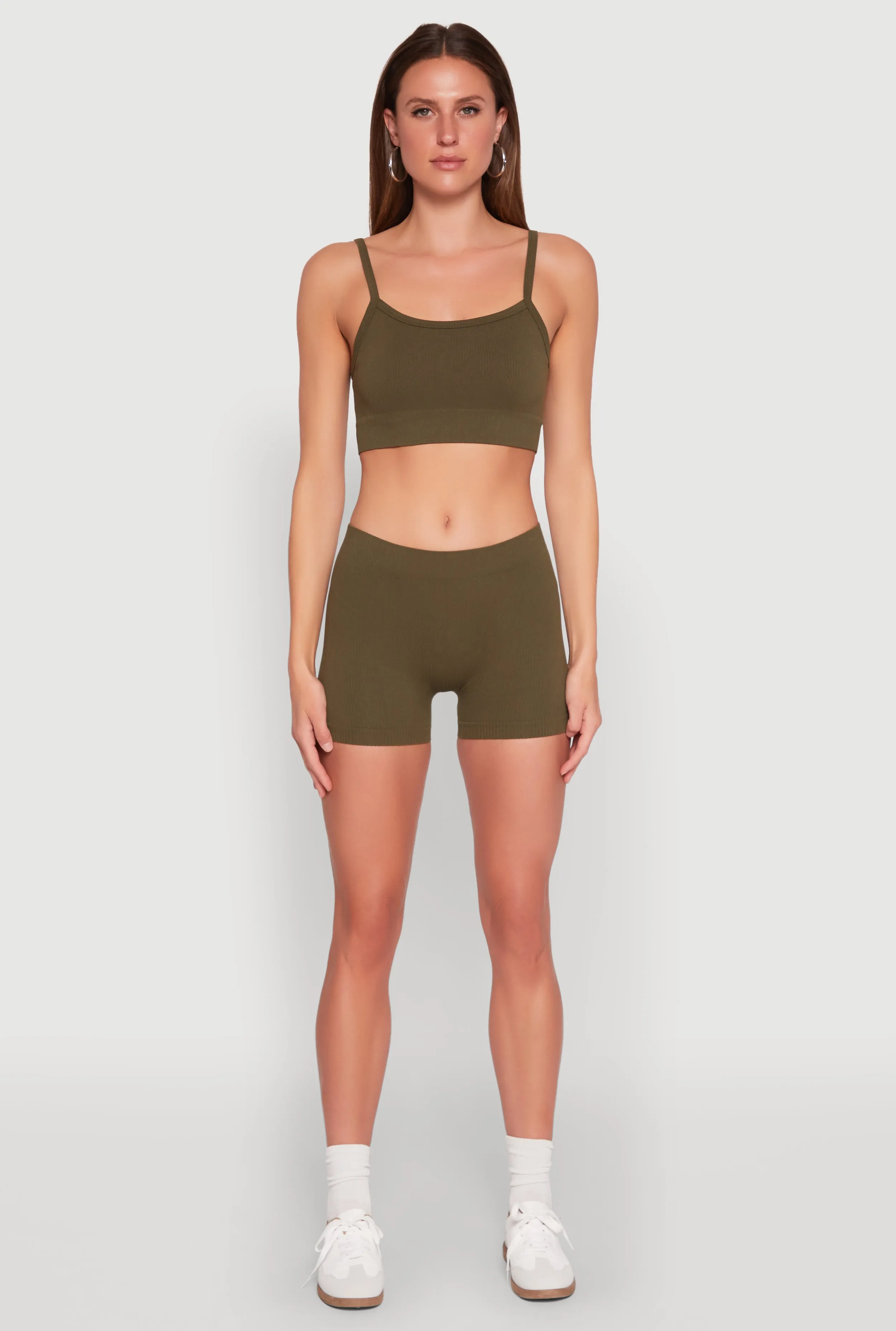 Seamless Cropped Cami and Shorts Set sold by Rainbow product image thumbnail 2