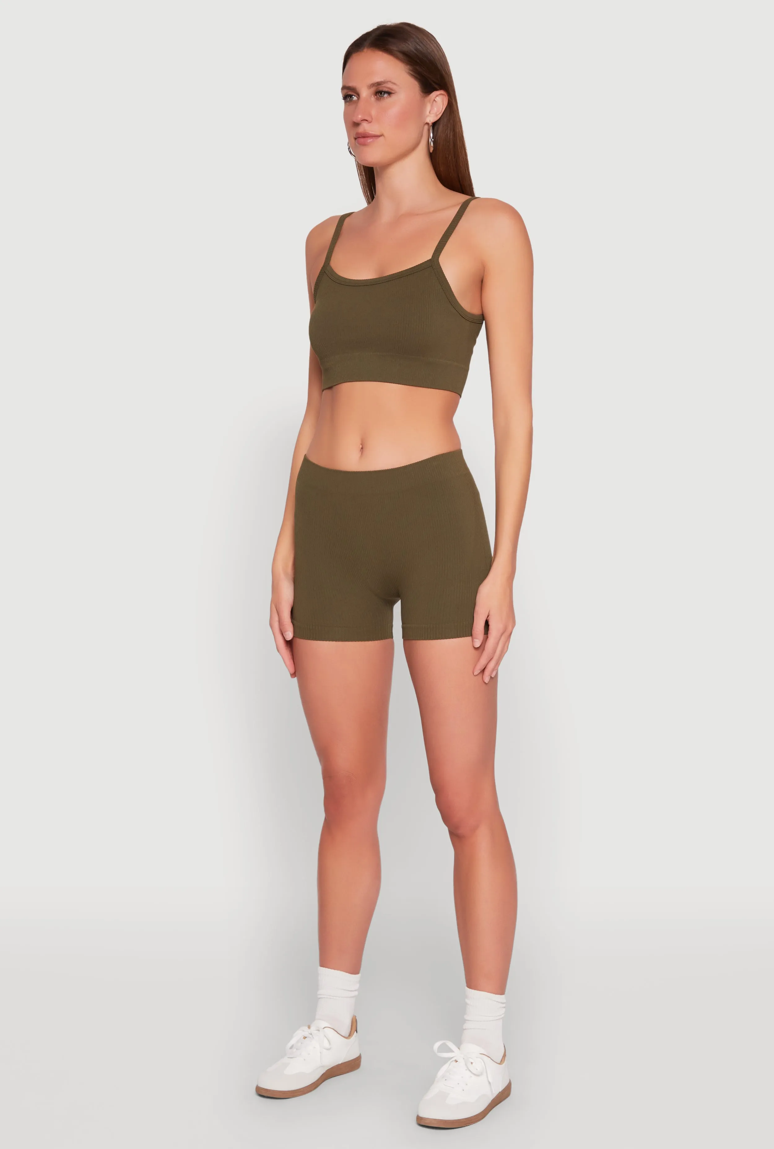 Seamless Cropped Cami and Shorts Set sold by Rainbow product image thumbnail 3