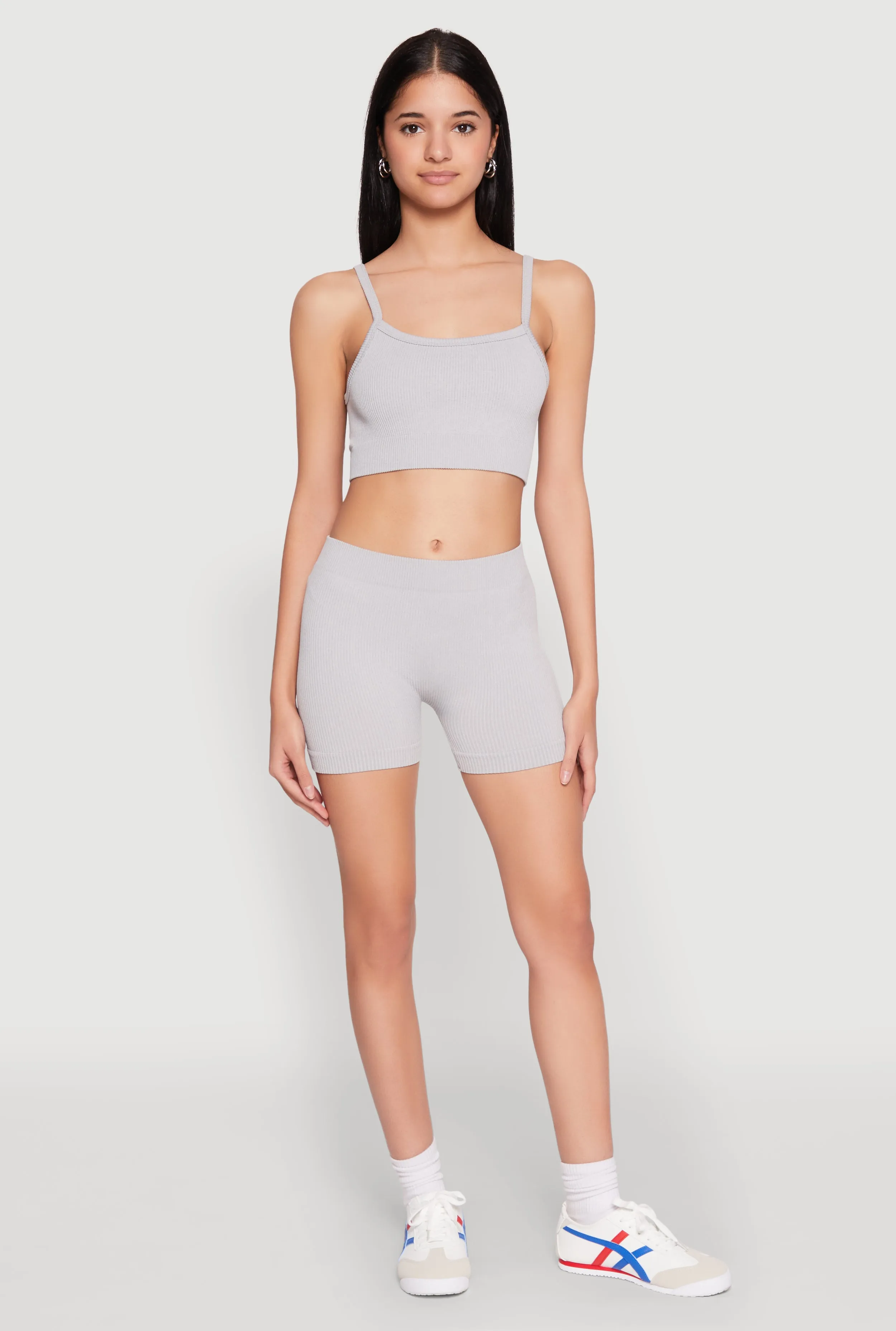 Seamless Cropped Cami and Shorts Set sold by Rainbow